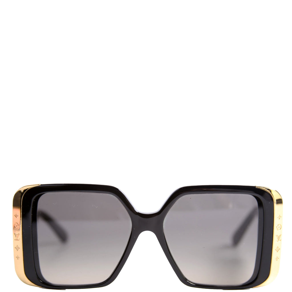 Z1664W Moon Square Sunglasses Black