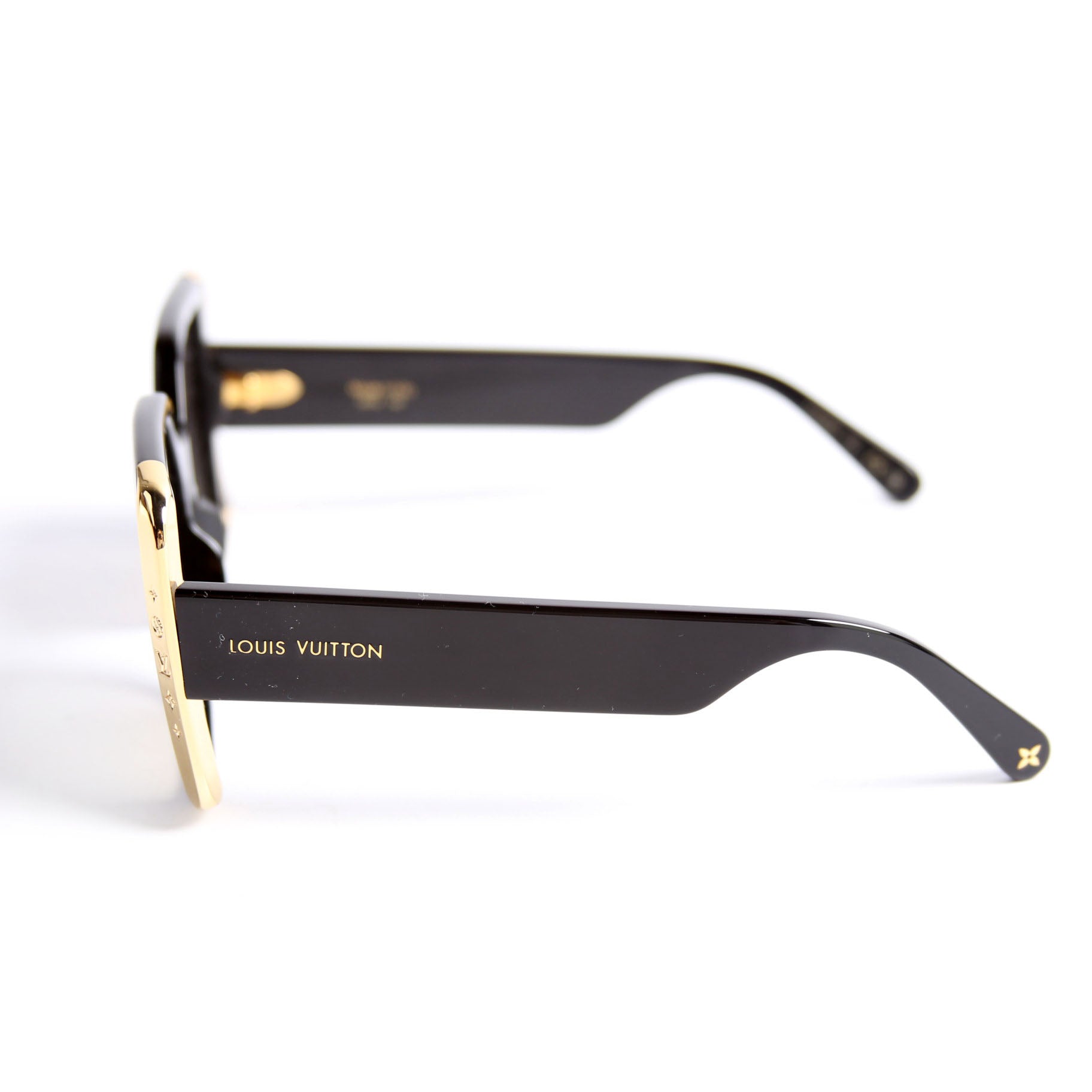 Z1664W Moon Square Sunglasses Black
