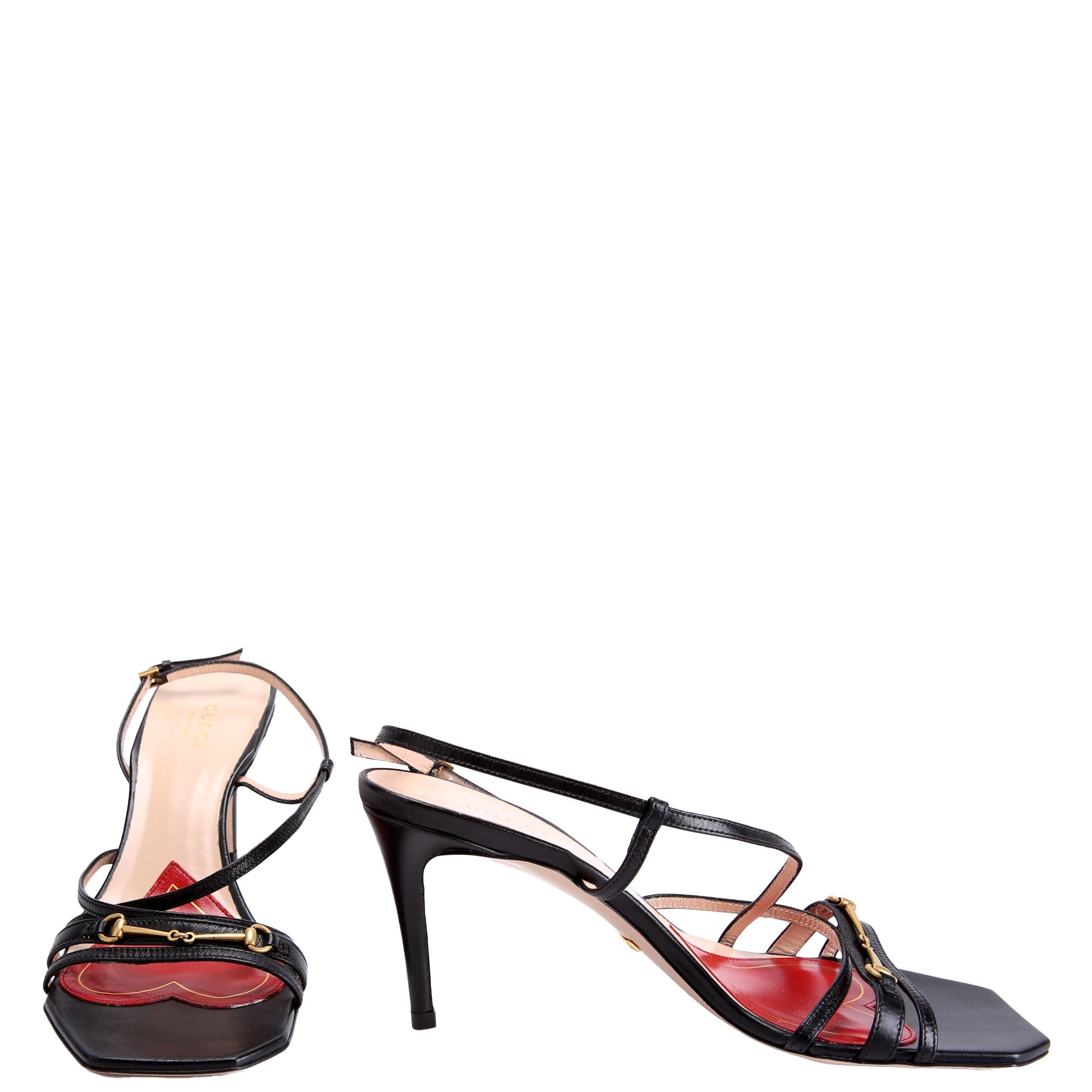 Victoria Strappy Horsebit Sandal Heels Size 38.5