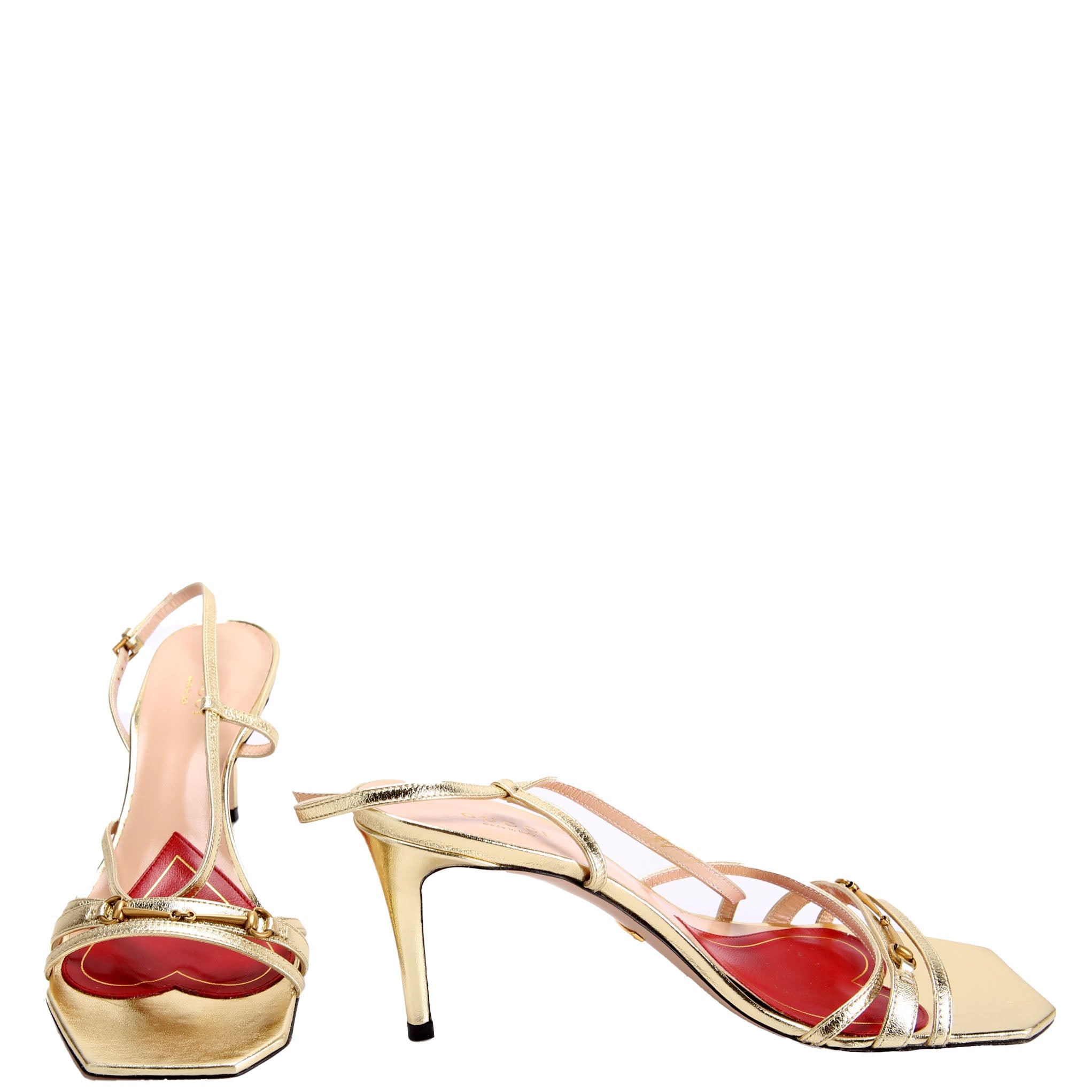 Victoria Strappy Horsebit Sandal Heels Size 38.5