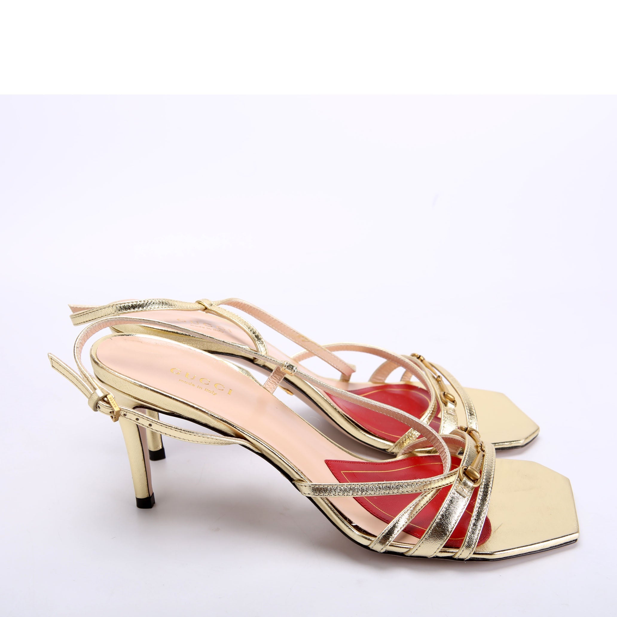 Victoria Strappy Horsebit Sandal Heels Size 38.5