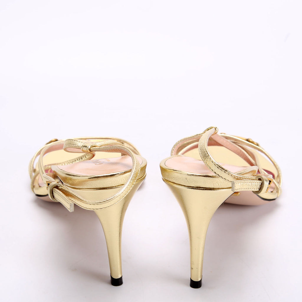 Victoria Strappy Horsebit Sandal Heels Size 38.5
