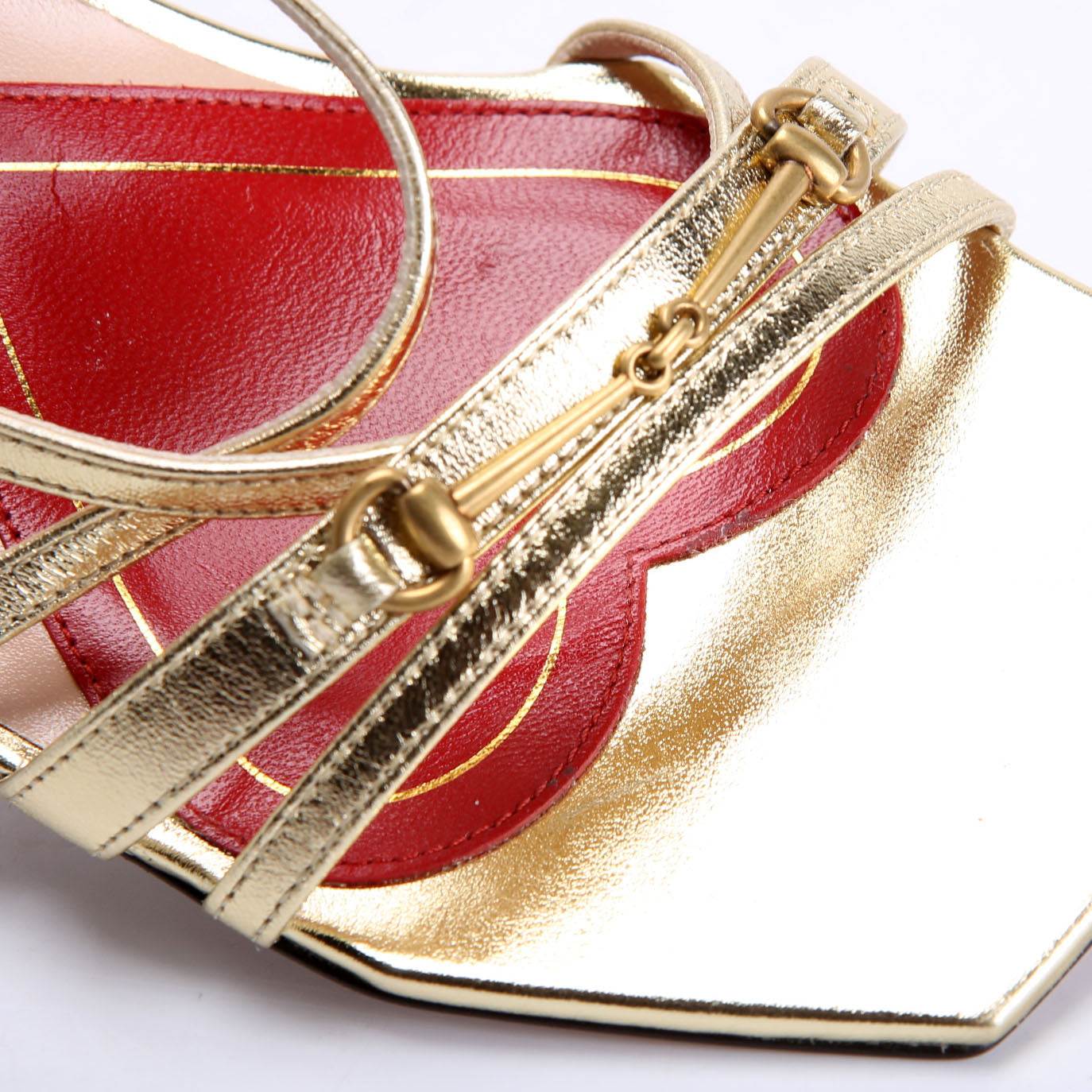 Victoria Strappy Horsebit Sandal Heels Size 38.5