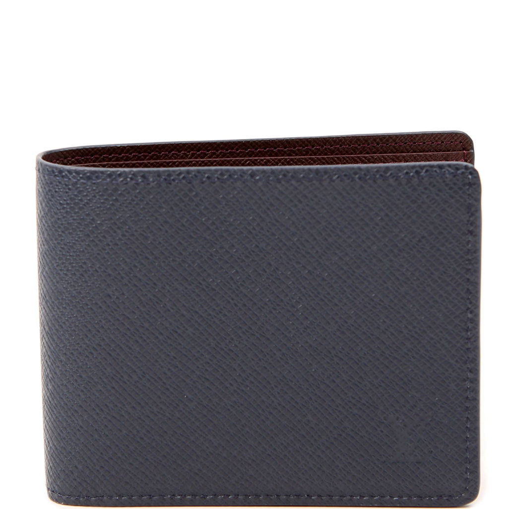 Multiple Wallet Taiga Leather Blue