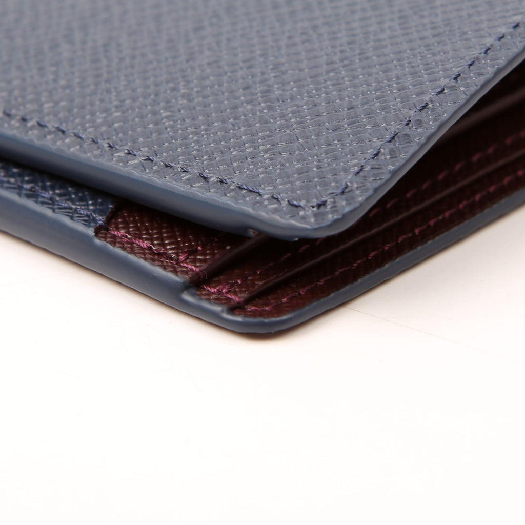 Multiple Wallet Taiga Leather Blue