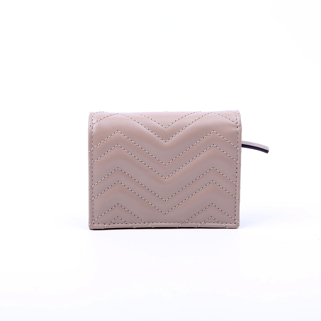 466492 GG Marmont Card Case Tan
