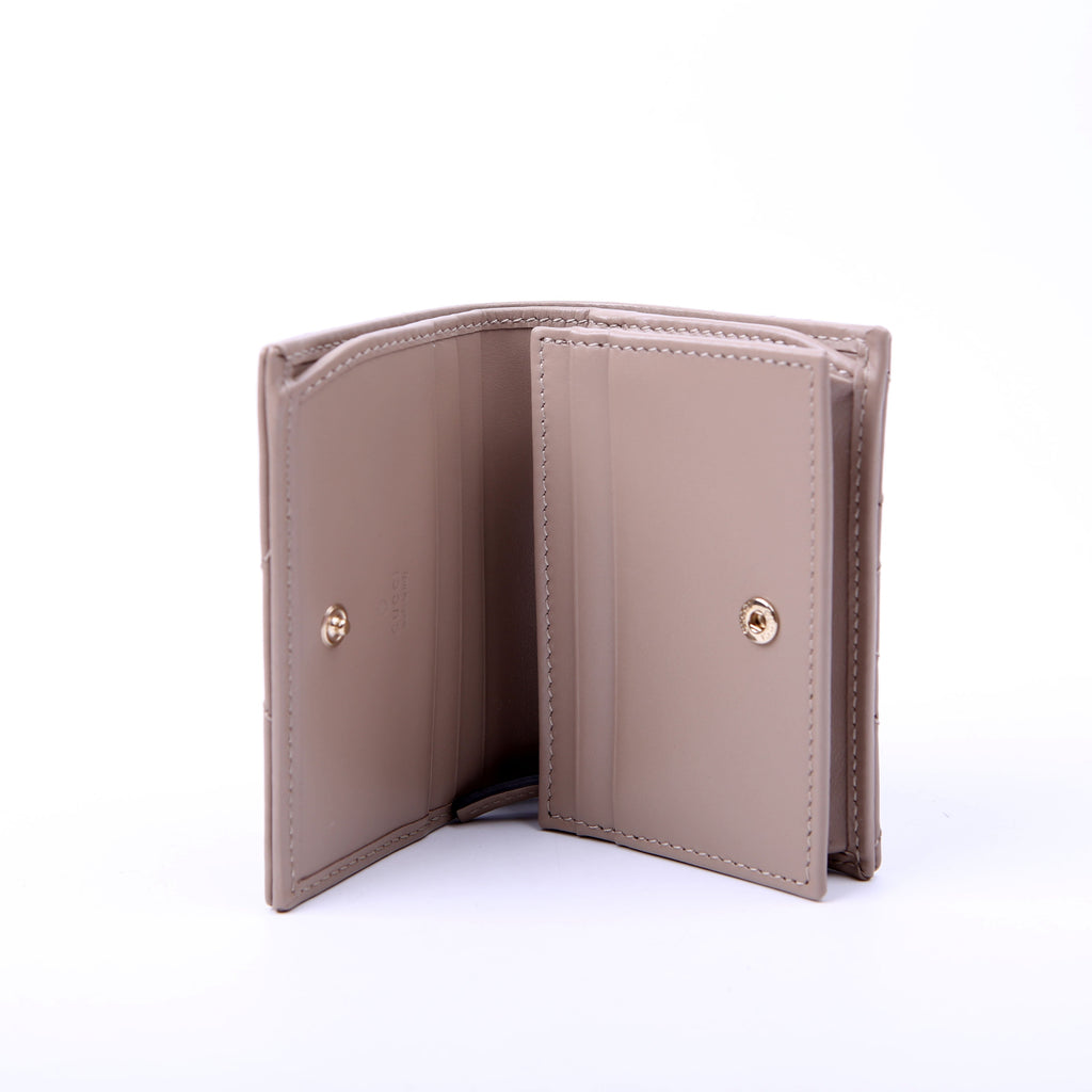 466492 GG Marmont Card Case Tan