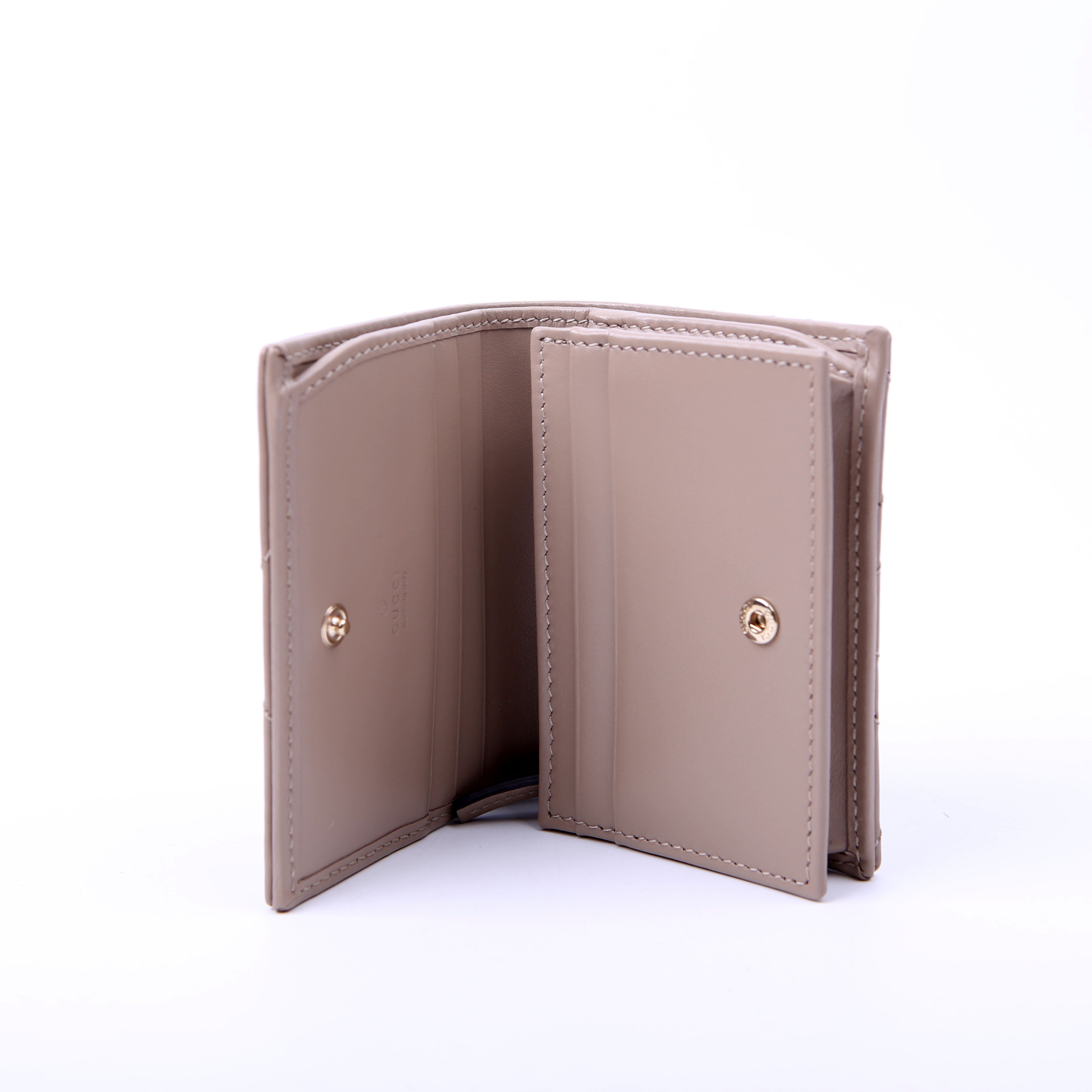 466492 GG Marmont Card Case Tan