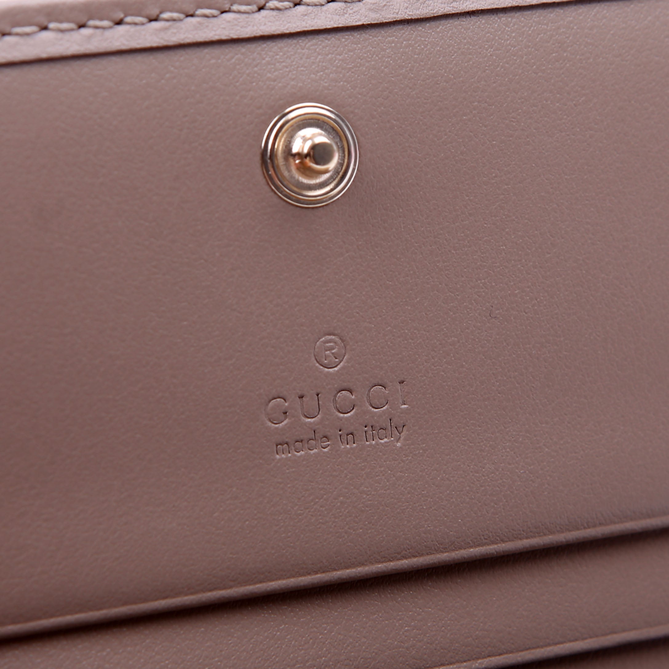 466492 GG Marmont Card Case Tan