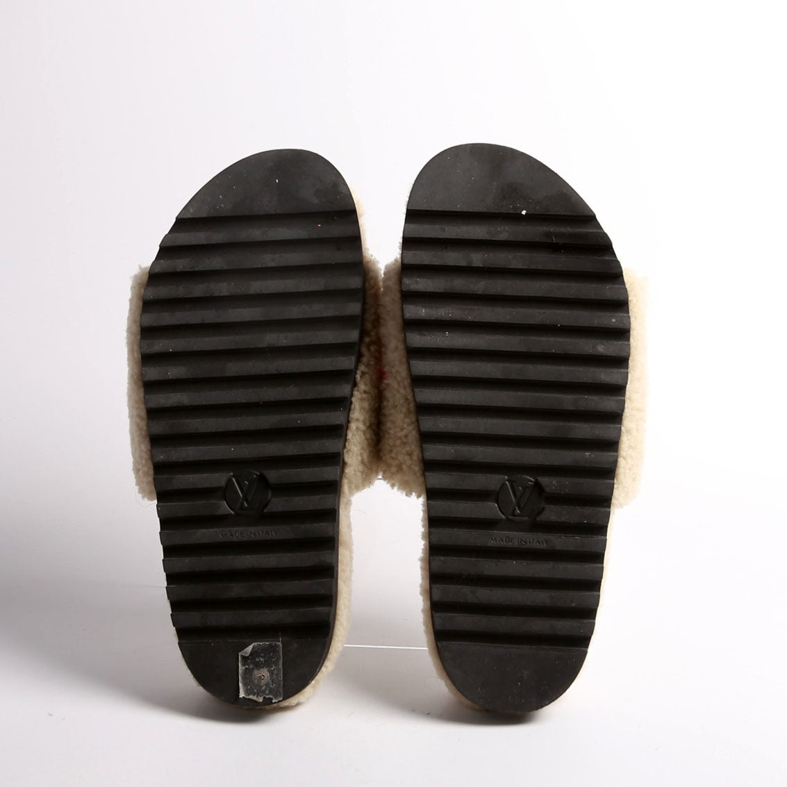 Paseo Shearling Comfort Mules Size 42 Tan/Pink