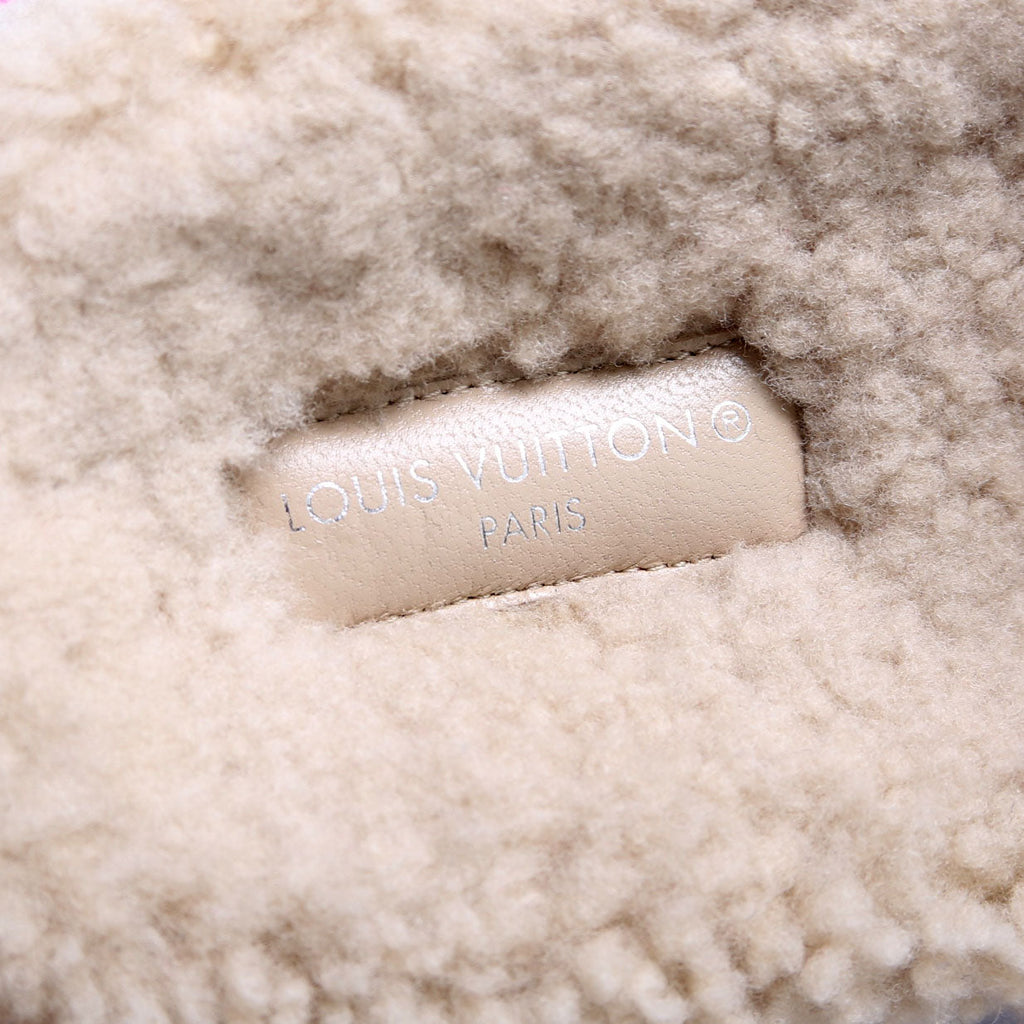 Paseo Shearling Comfort Mules Size 42 Tan/Pink