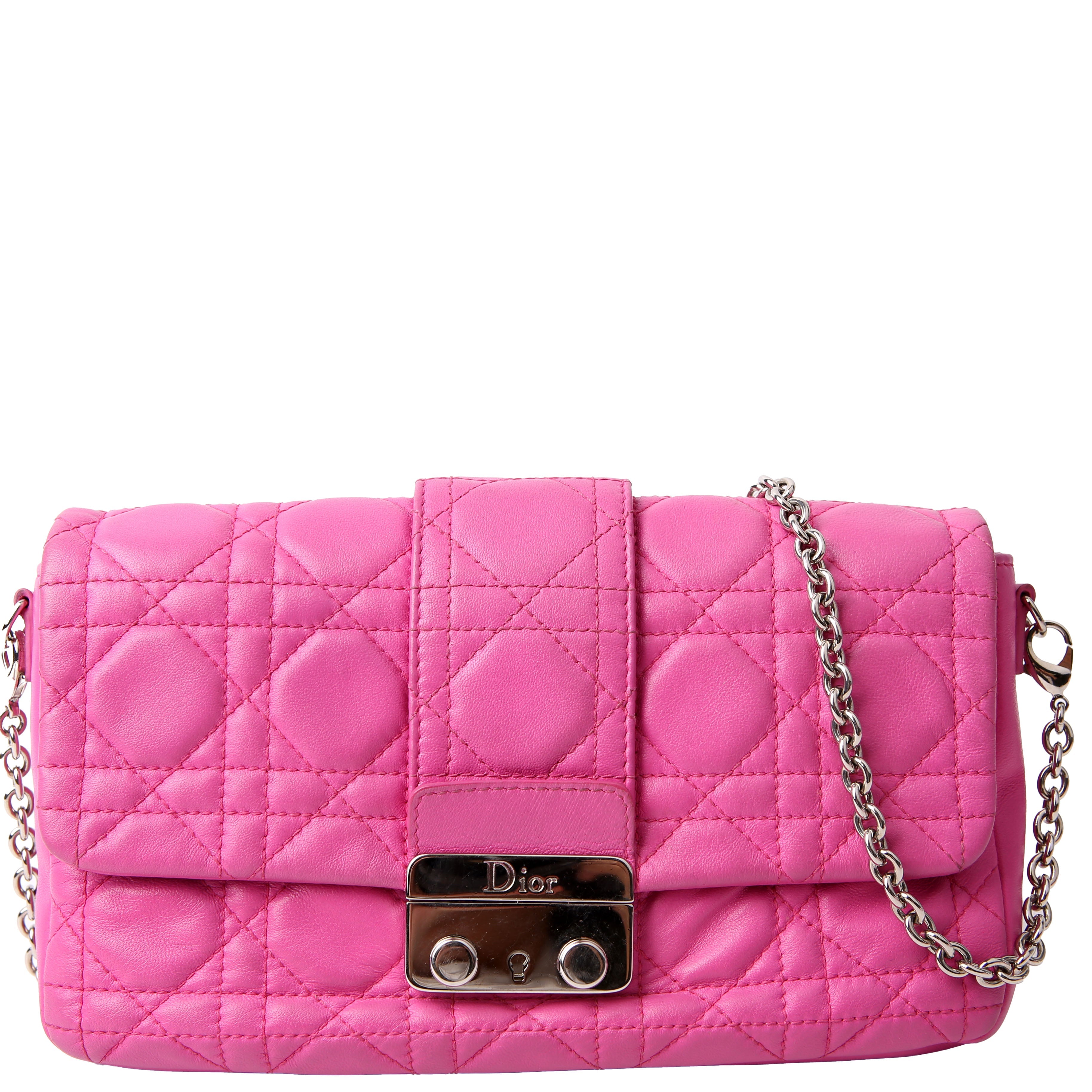 New Lock Pouch Cannage Lambskin Pink