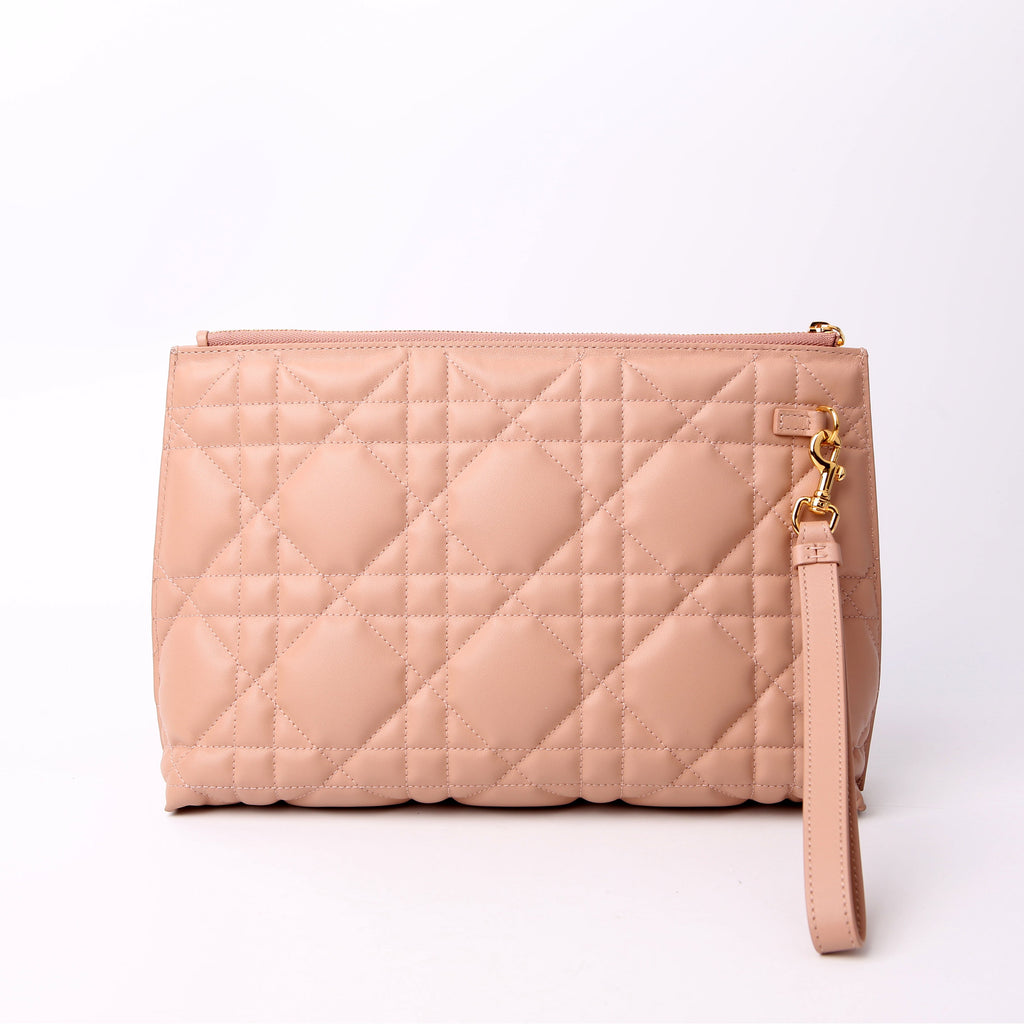 Dior Macrocannage Caro D-Every Pouch Large Tan