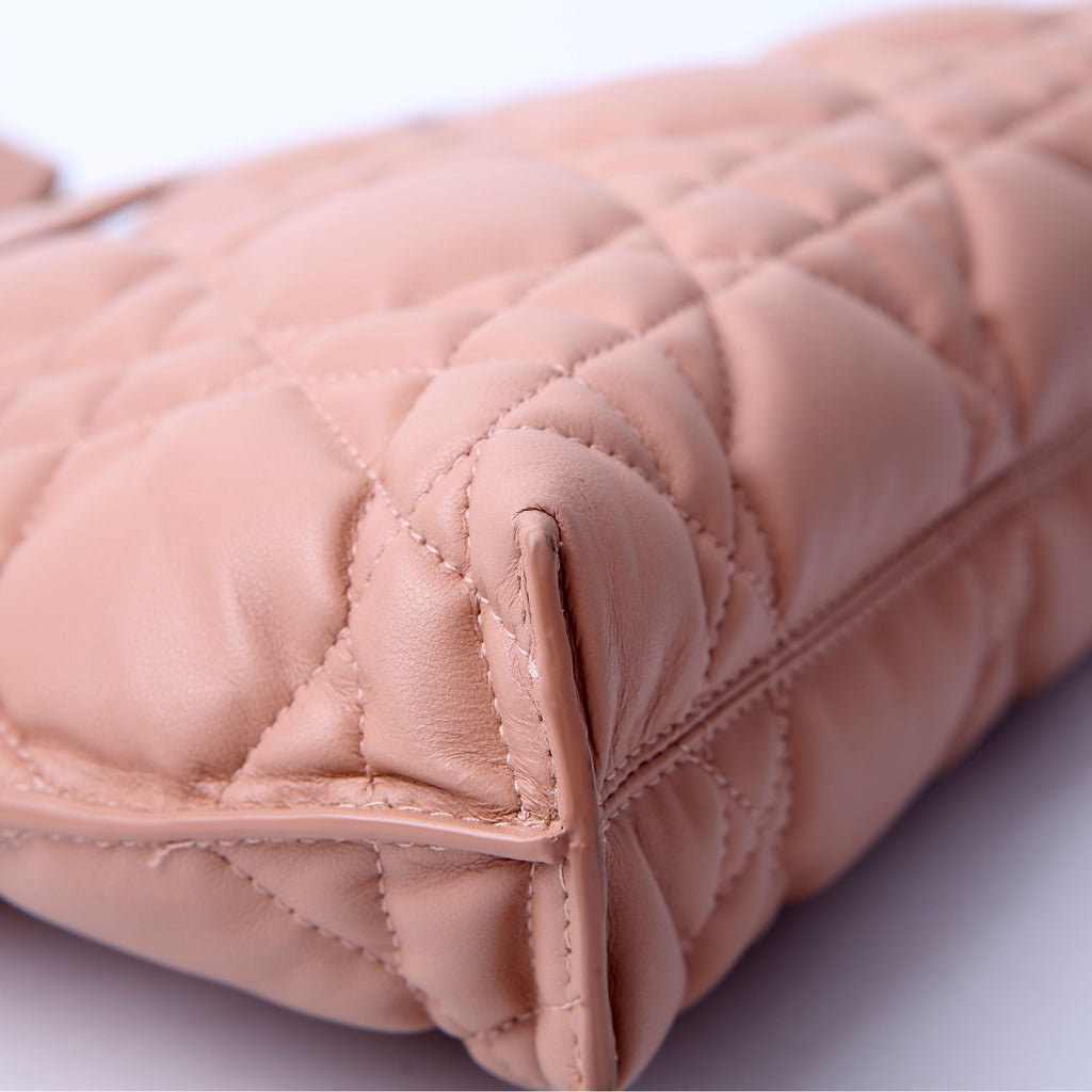 Dior Macrocannage Caro D-Every Pouch Large Tan