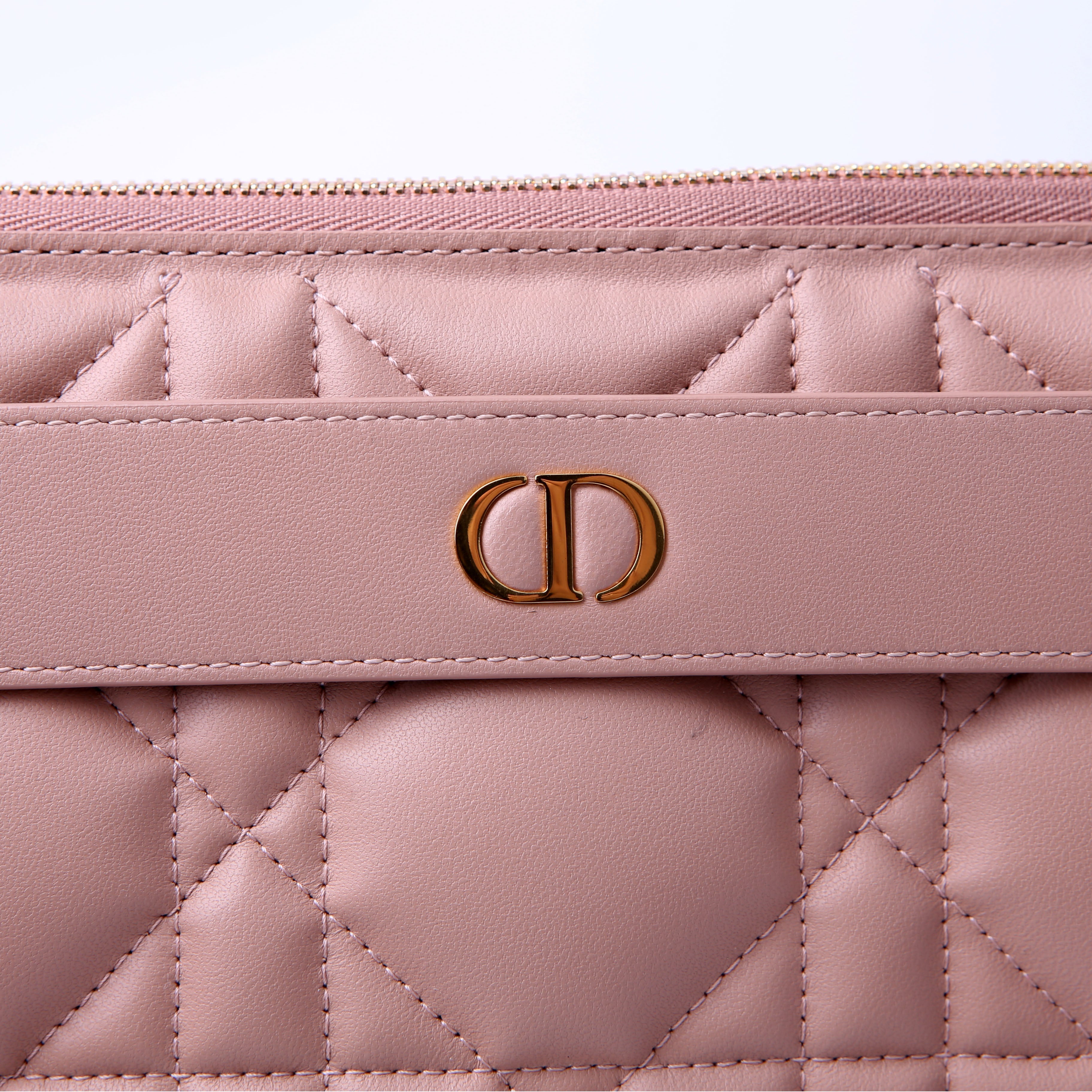 Dior Macrocannage Caro D-Every Pouch Large Tan