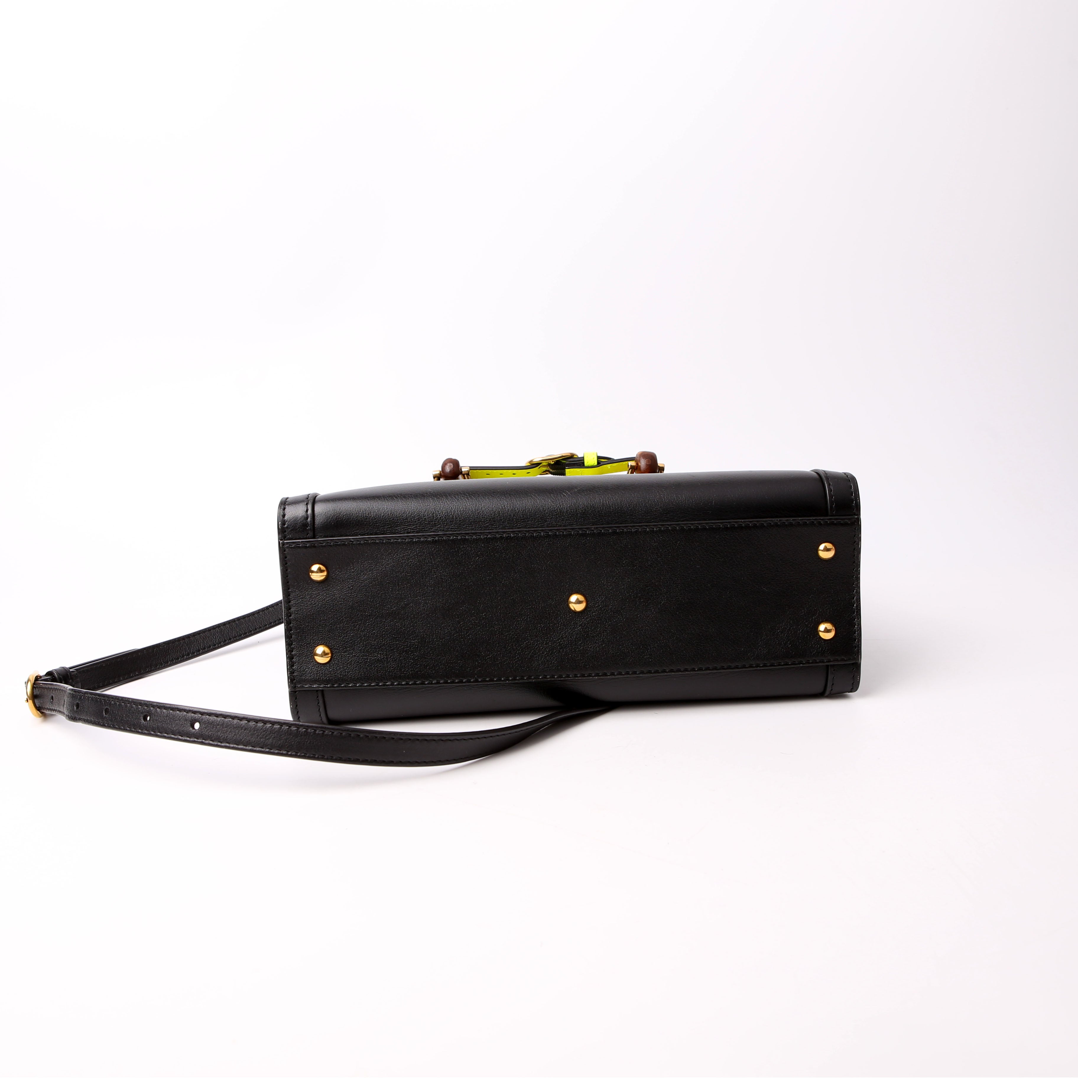 660195 Diana Small Leather Tote Black