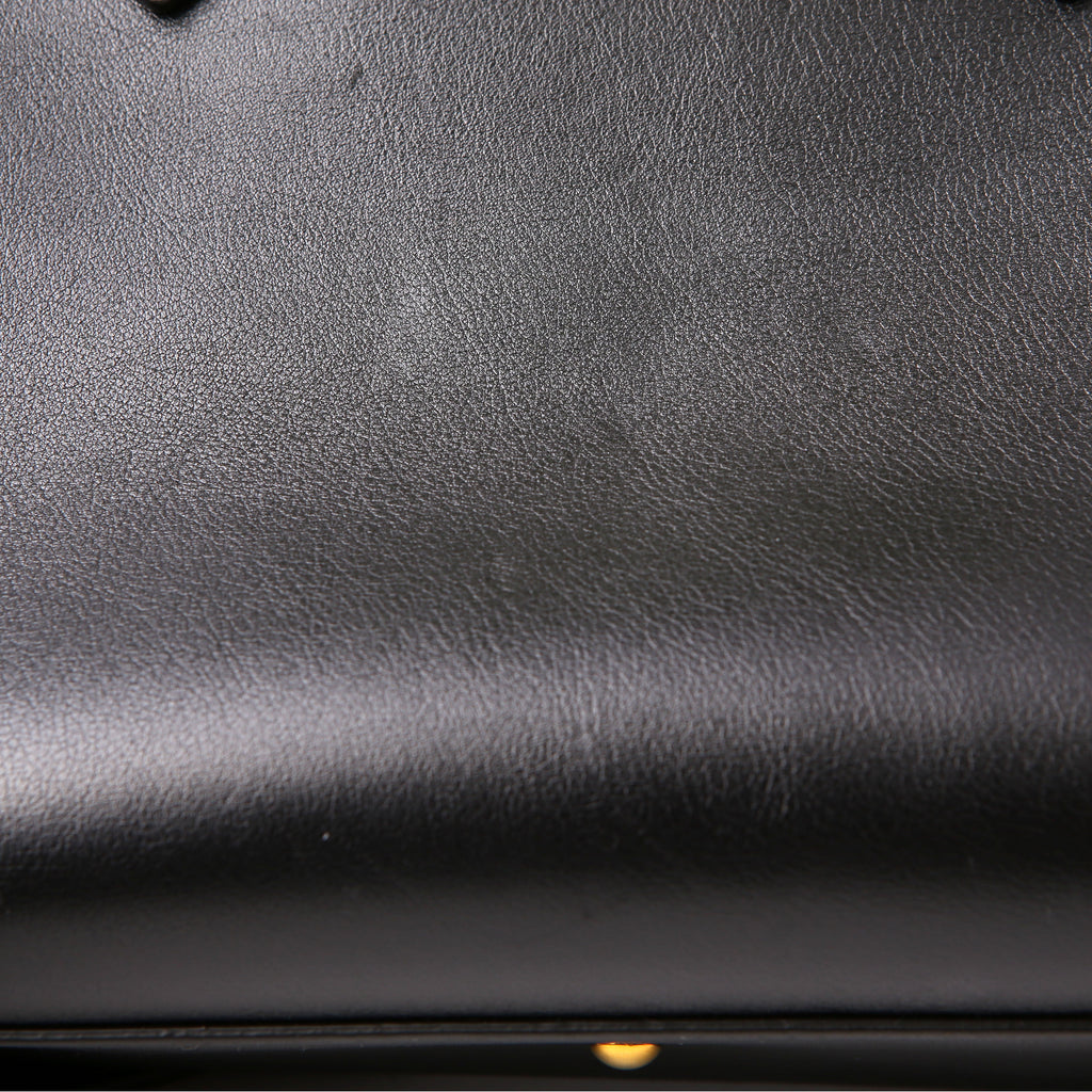 660195 Diana Small Leather Tote Black