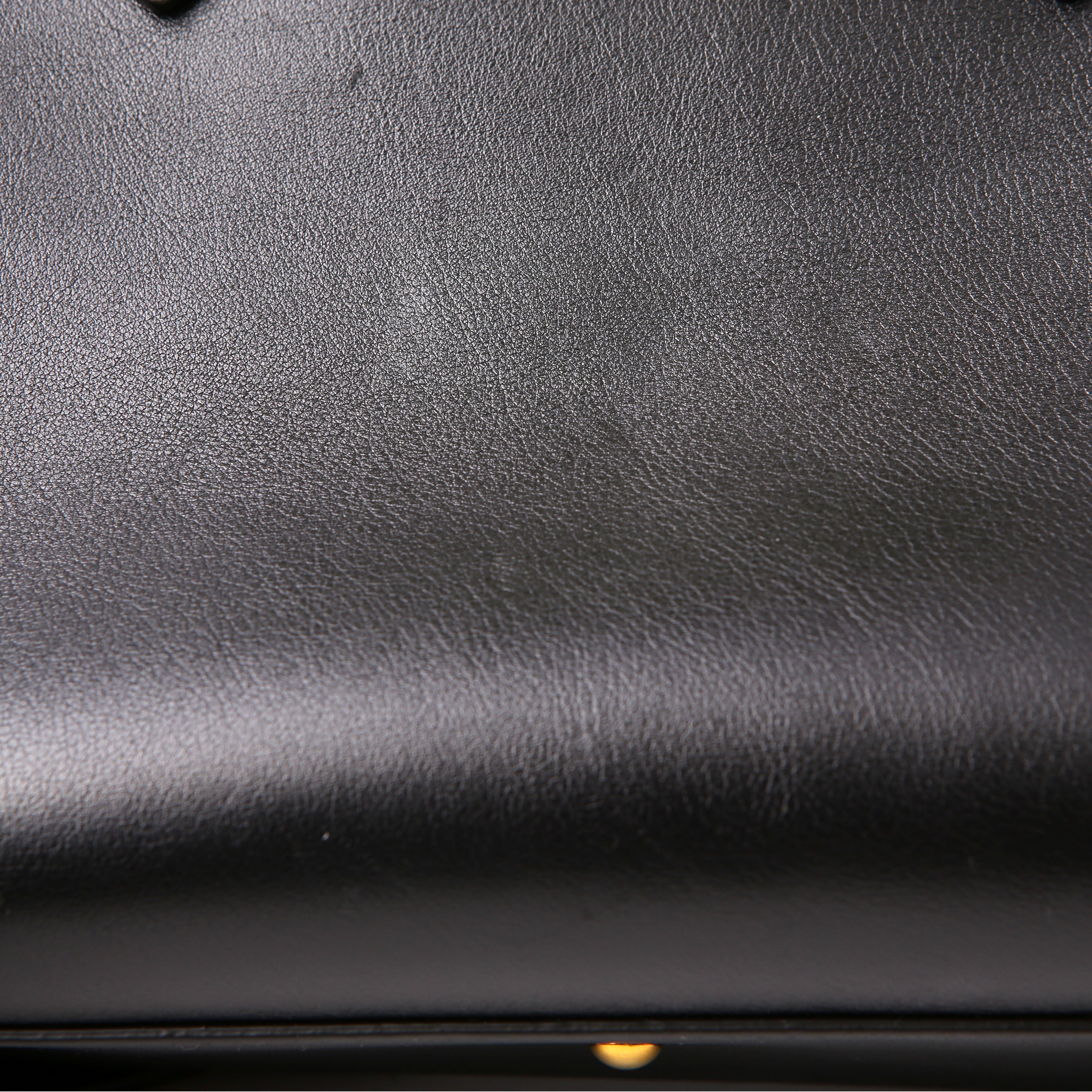 660195 Diana Small Leather Tote Black