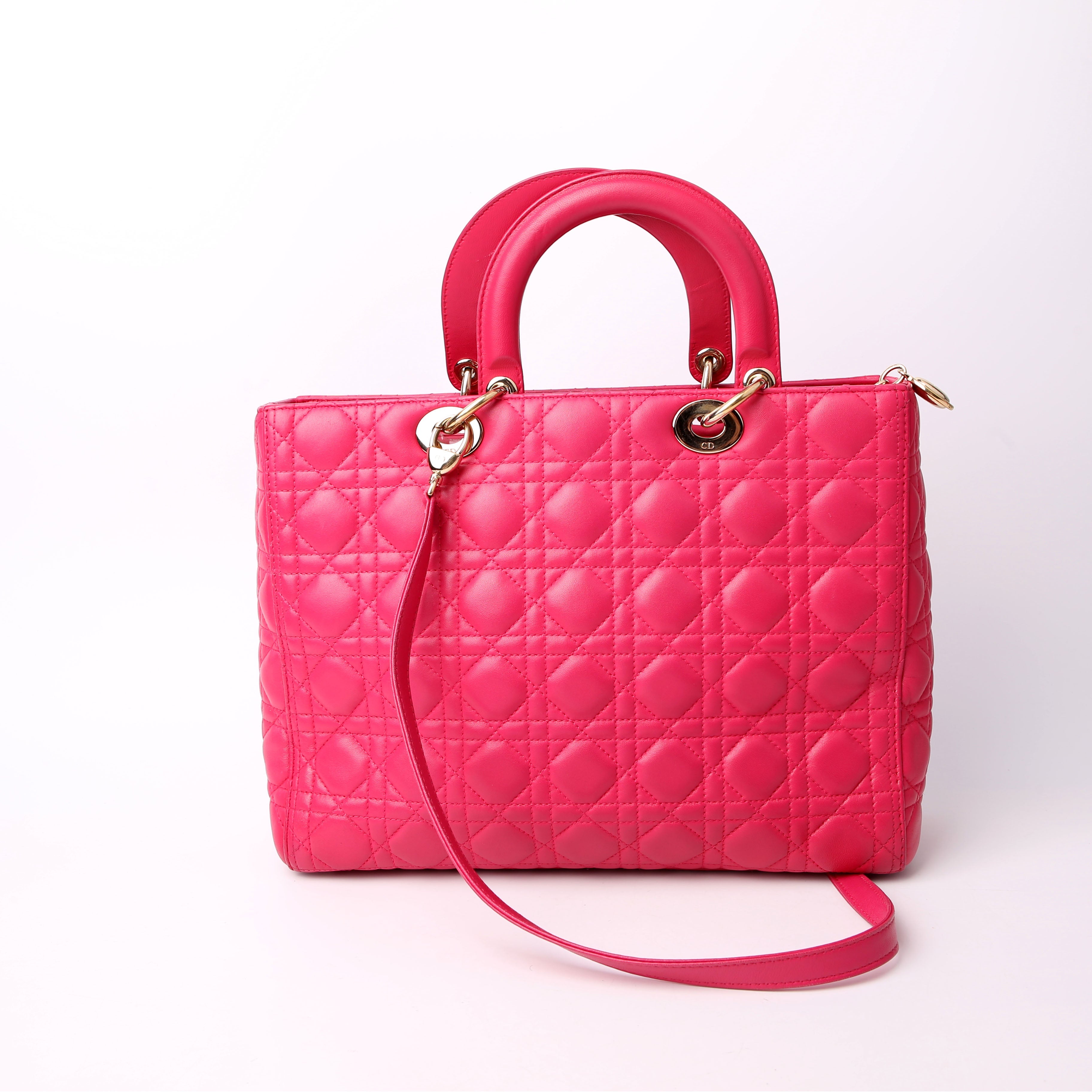 Dior Lady Dior Large Lambskin Pink