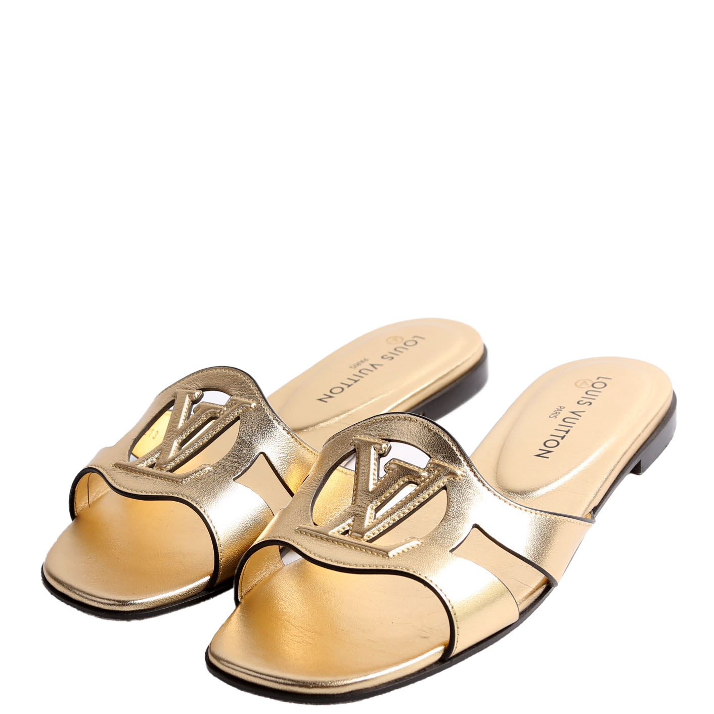 Isola Flat Mules Size 41 Gold