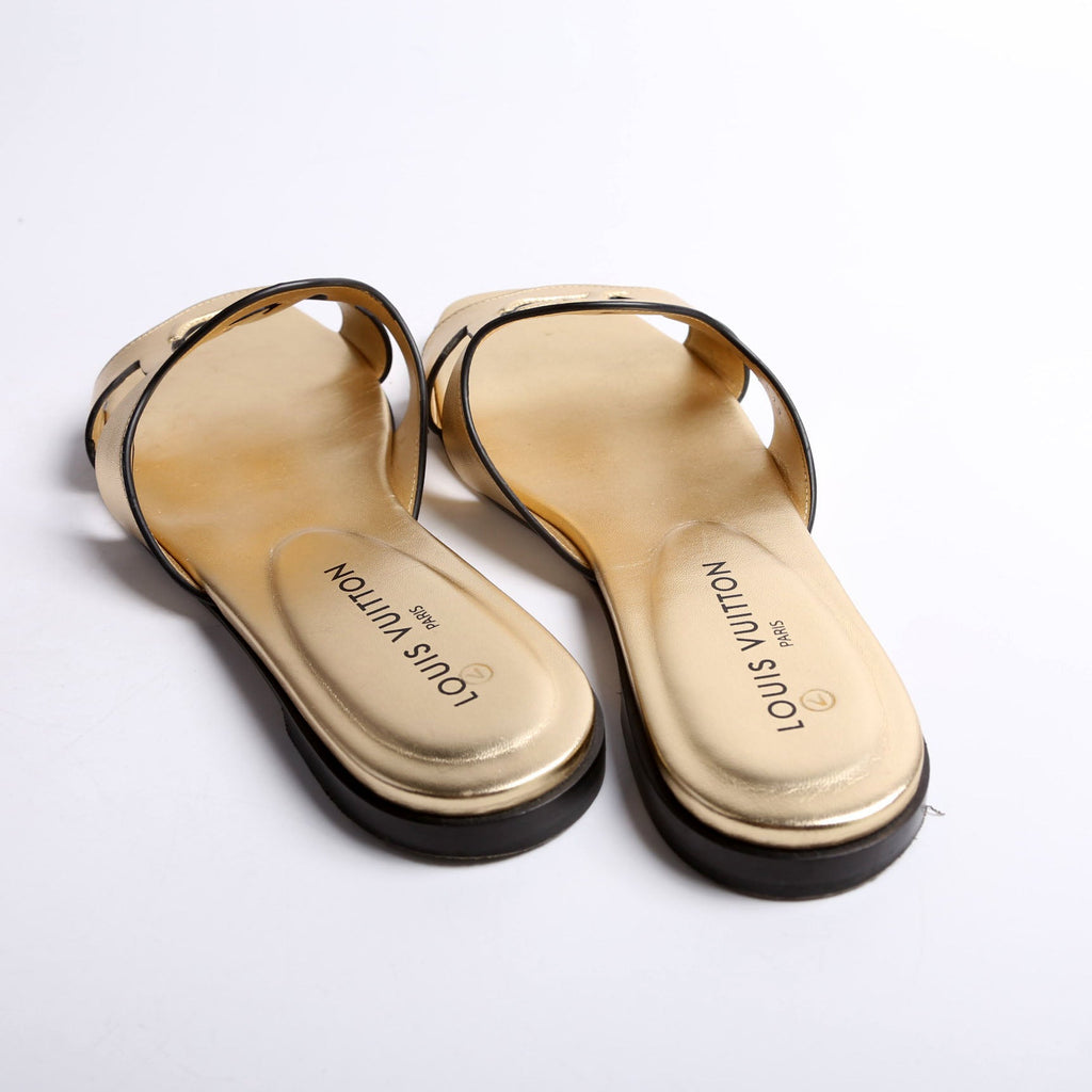 Isola Flat Mules Size 41 Gold