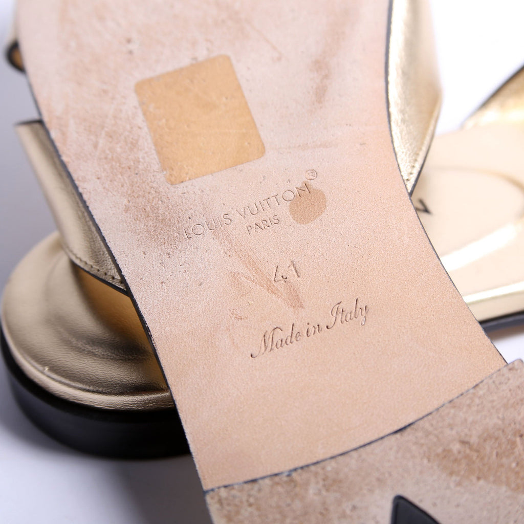 Isola Flat Mules Size 41 Gold