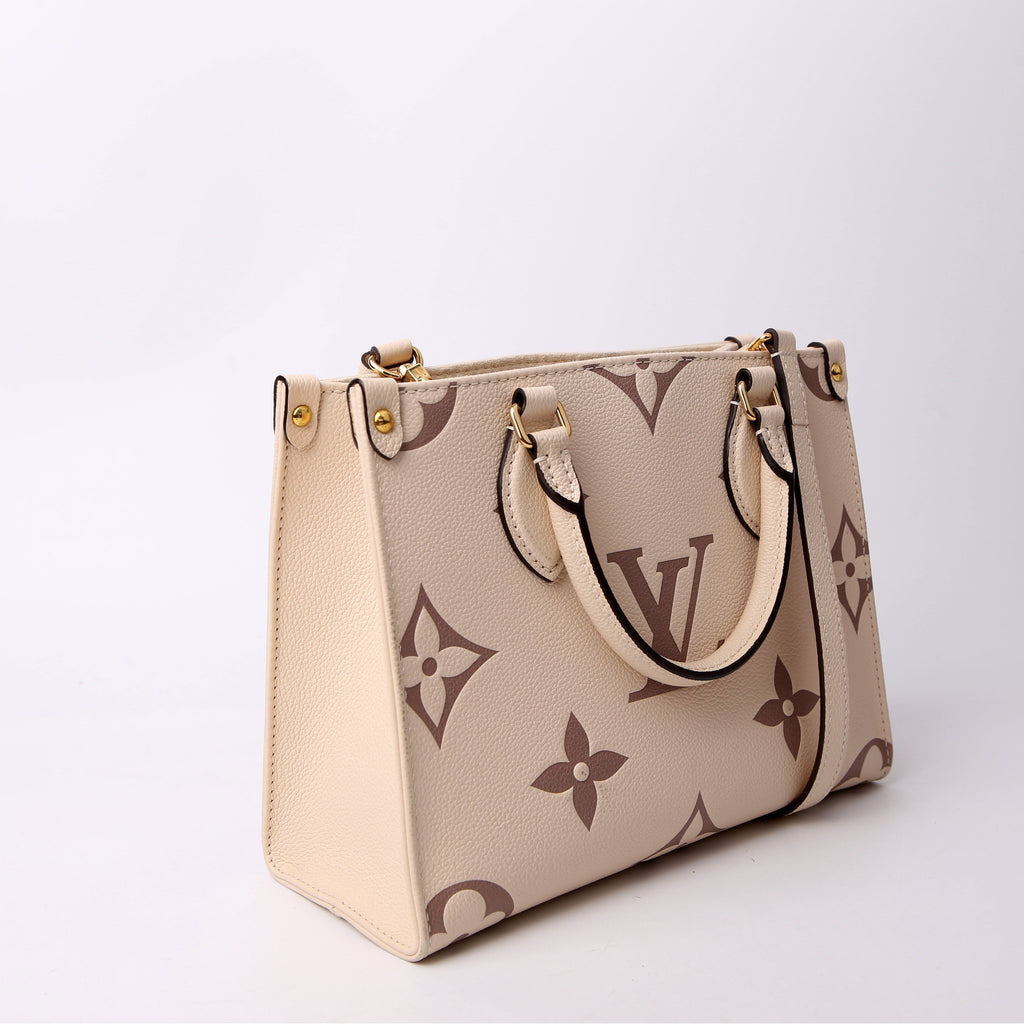 ONTHEGO PM Bicolor Empreinte Cream/Taupe