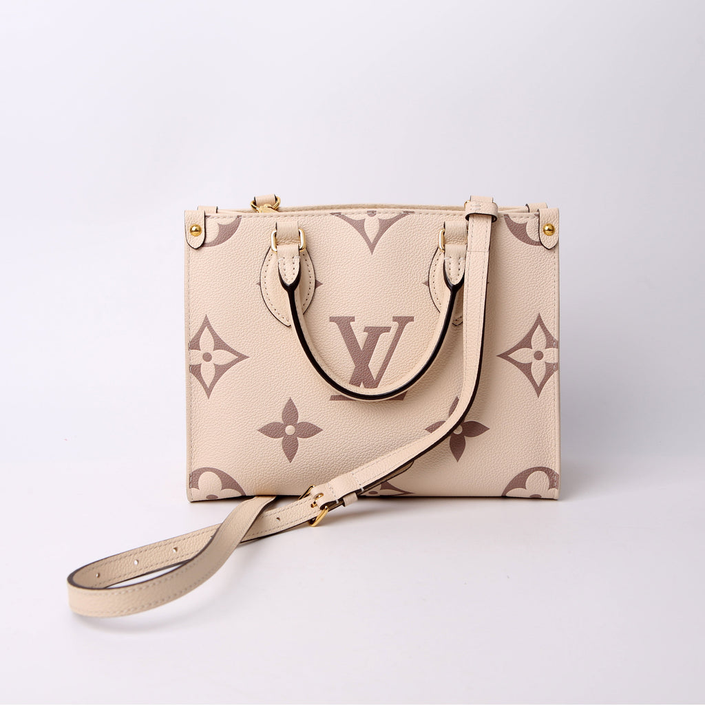 ONTHEGO PM Bicolor Empreinte Cream/Taupe