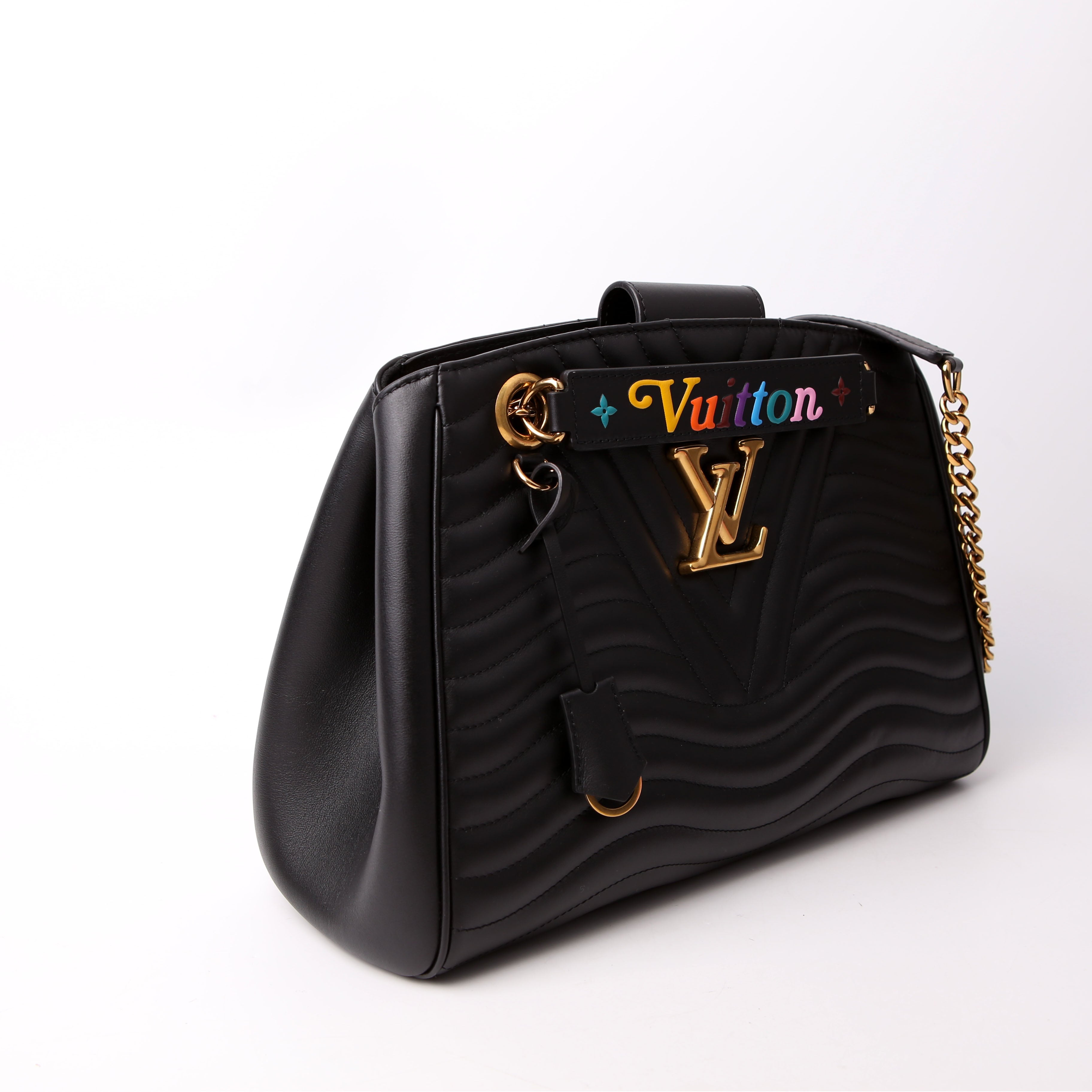 New Wave Chain Tote Black