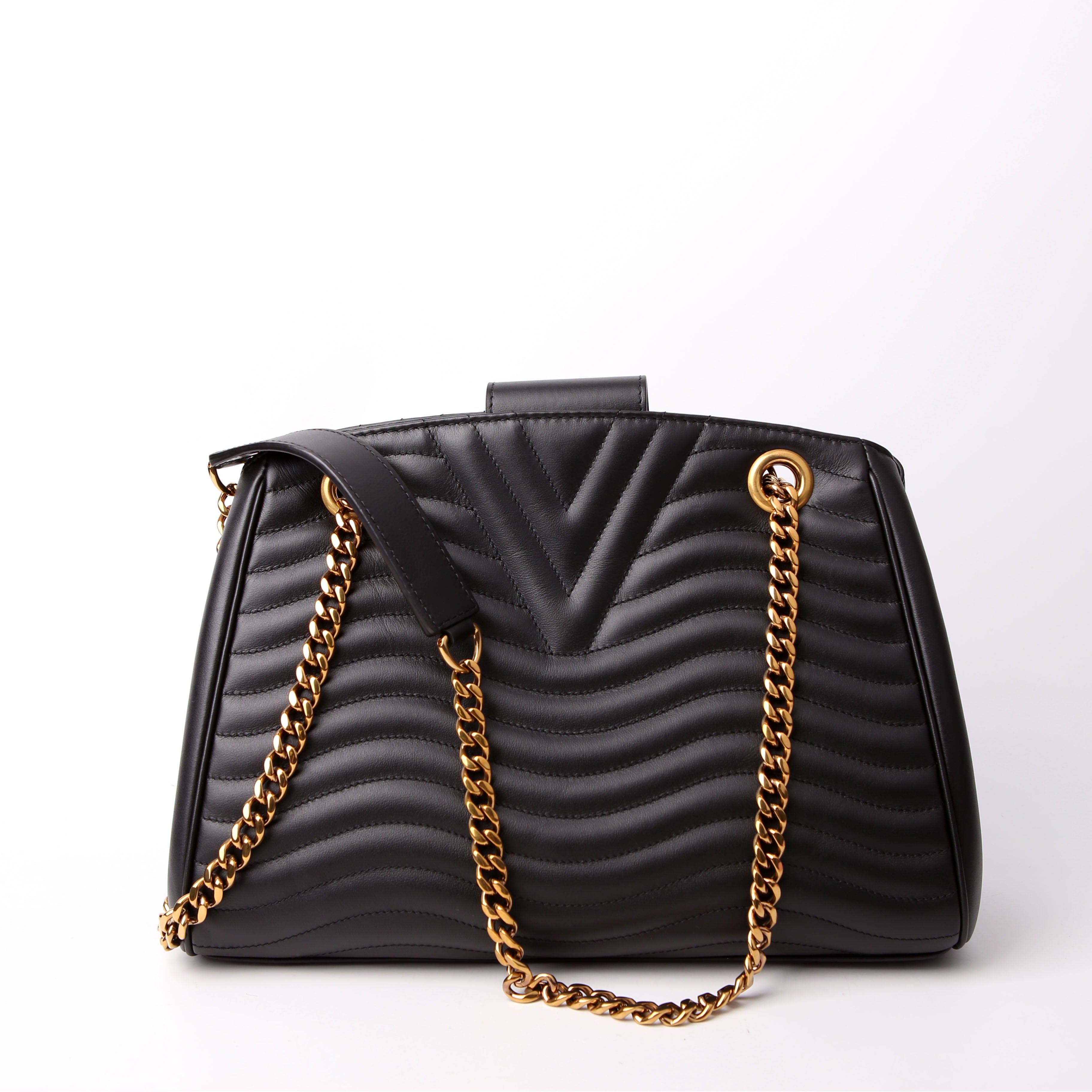 New Wave Chain Tote Black