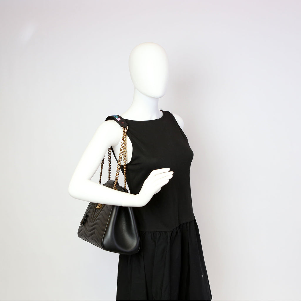 New Wave Chain Tote Black