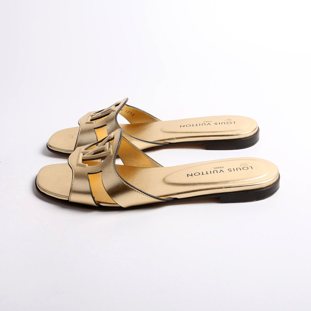 Isola Flat Mules Size 41 Gold