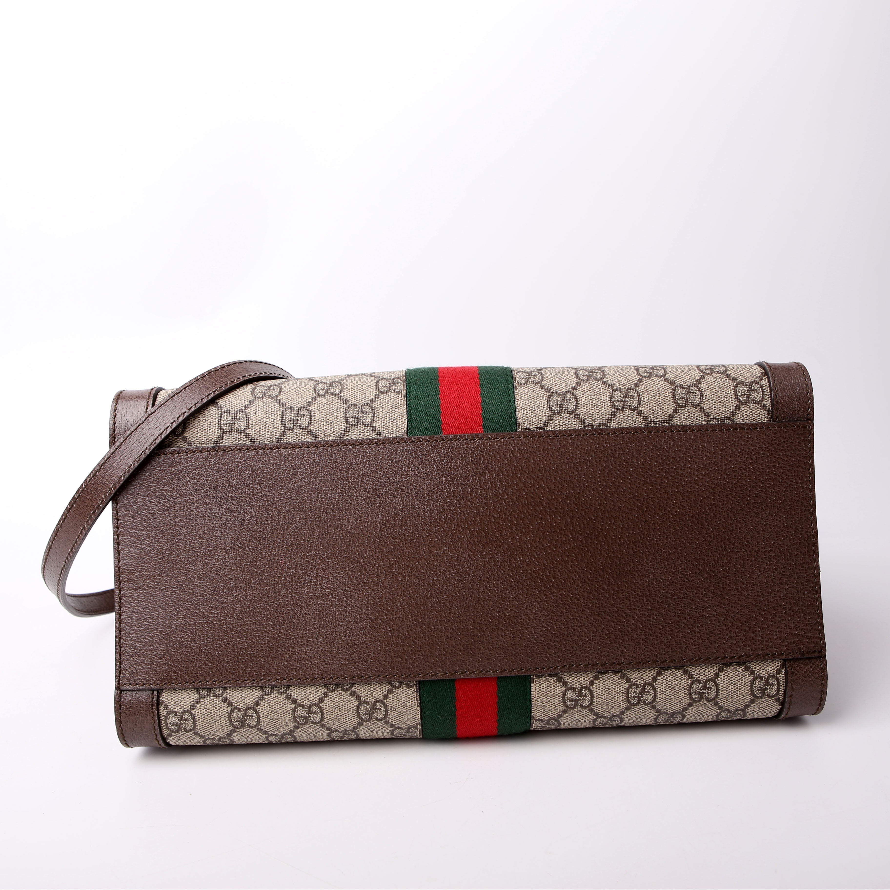 524537 Ophidia GG Medium Tote Brown