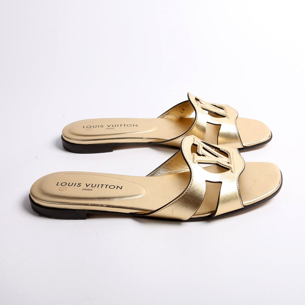 Isola Flat Mules Size 41 Gold