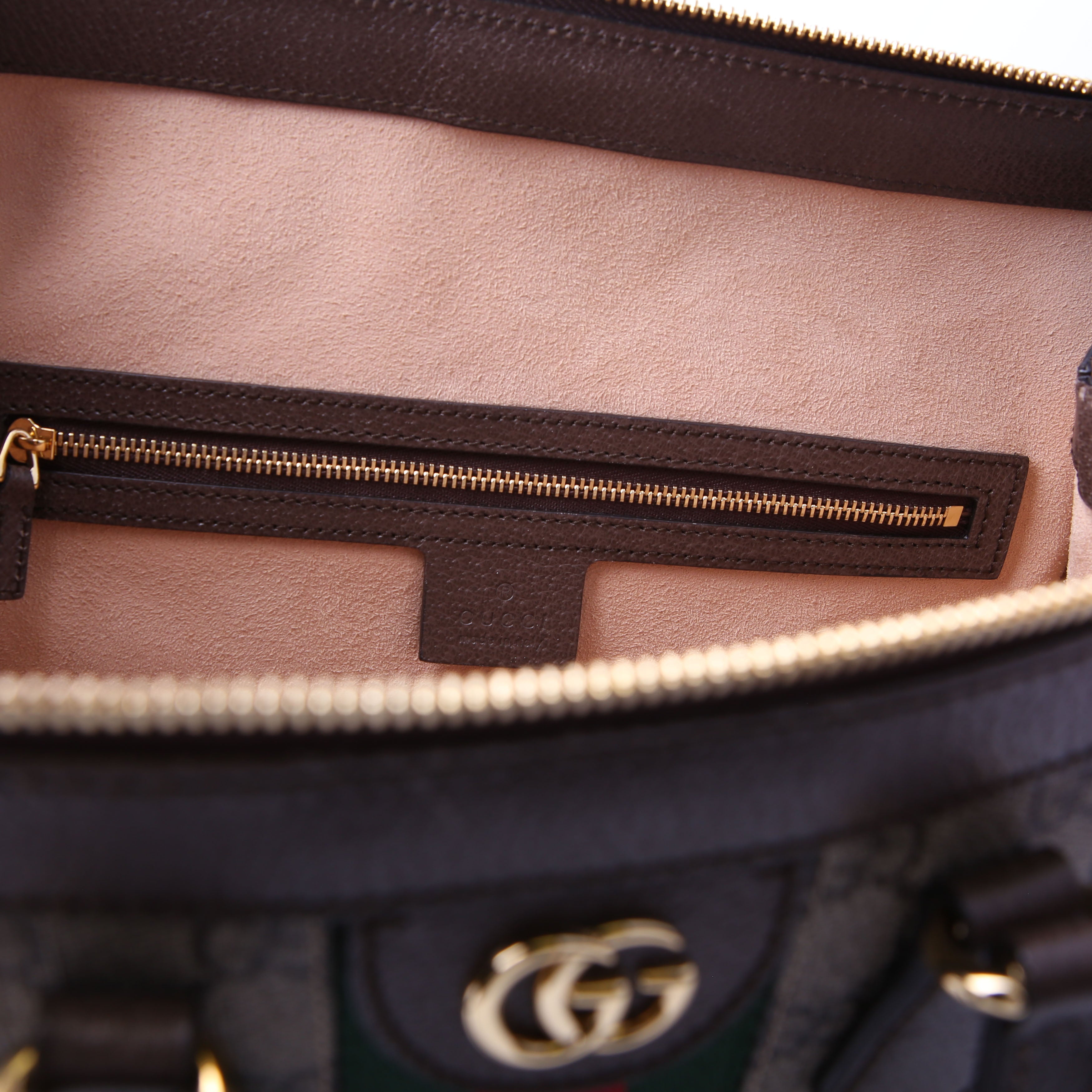 524537 Ophidia GG Medium Tote Brown