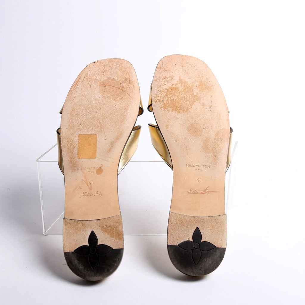 Isola Flat Mules Size 41 Gold