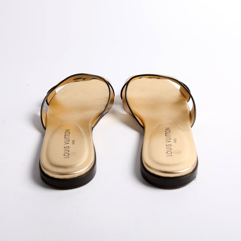 Isola Flat Mules Size 41 Gold