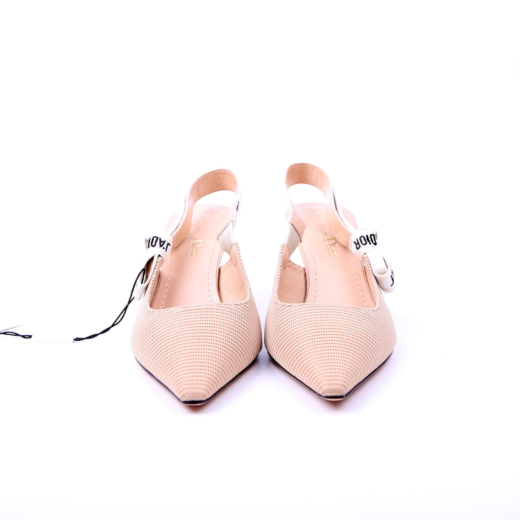 J'adior Slingback Pumps Size 38 Tan