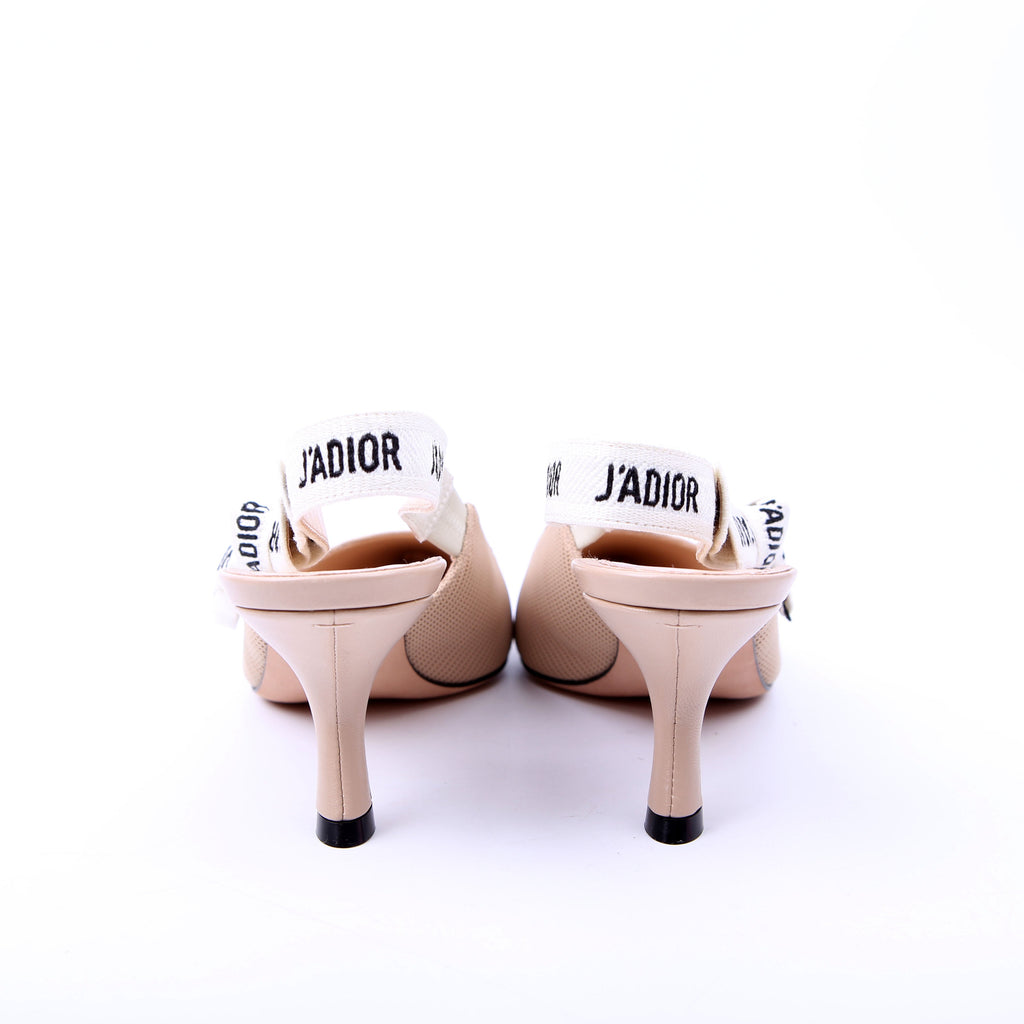 J'adior Slingback Pumps Size 38 Tan