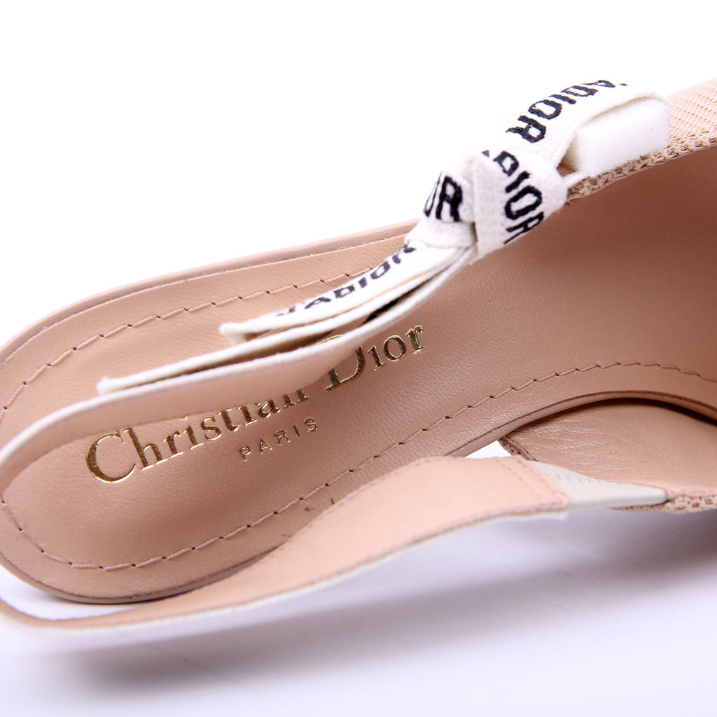 J'adior Slingback Pumps Size 38 Tan