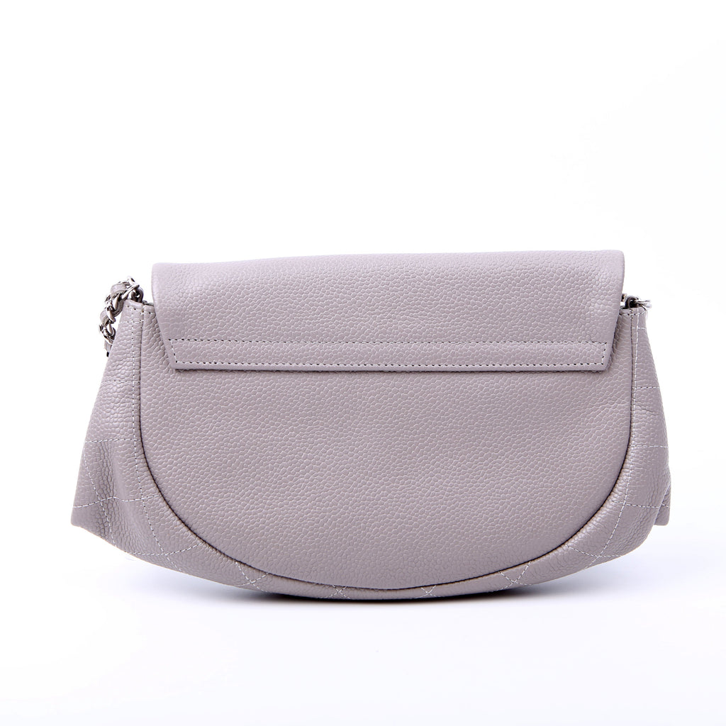 Wallet On Chain Half Moon Caviar Grey