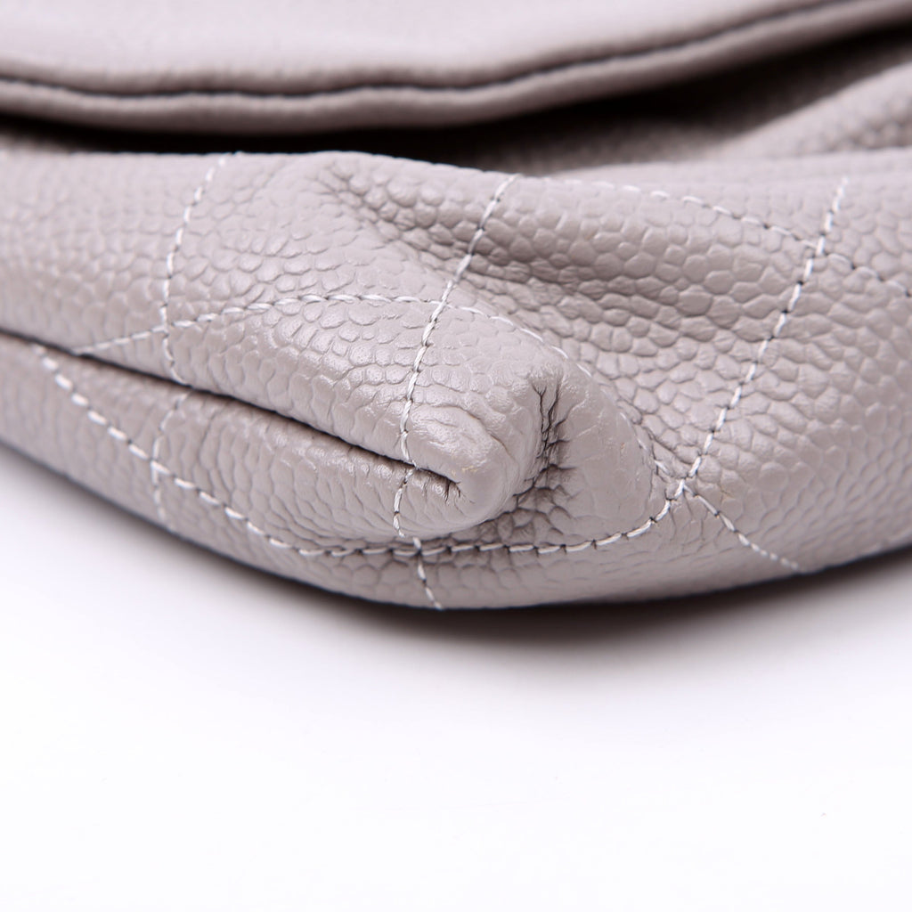Wallet On Chain Half Moon Caviar Grey