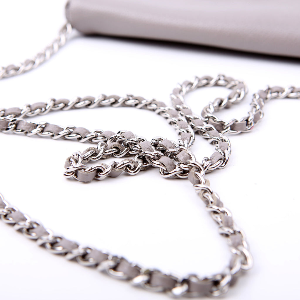 Wallet On Chain Half Moon Caviar Grey