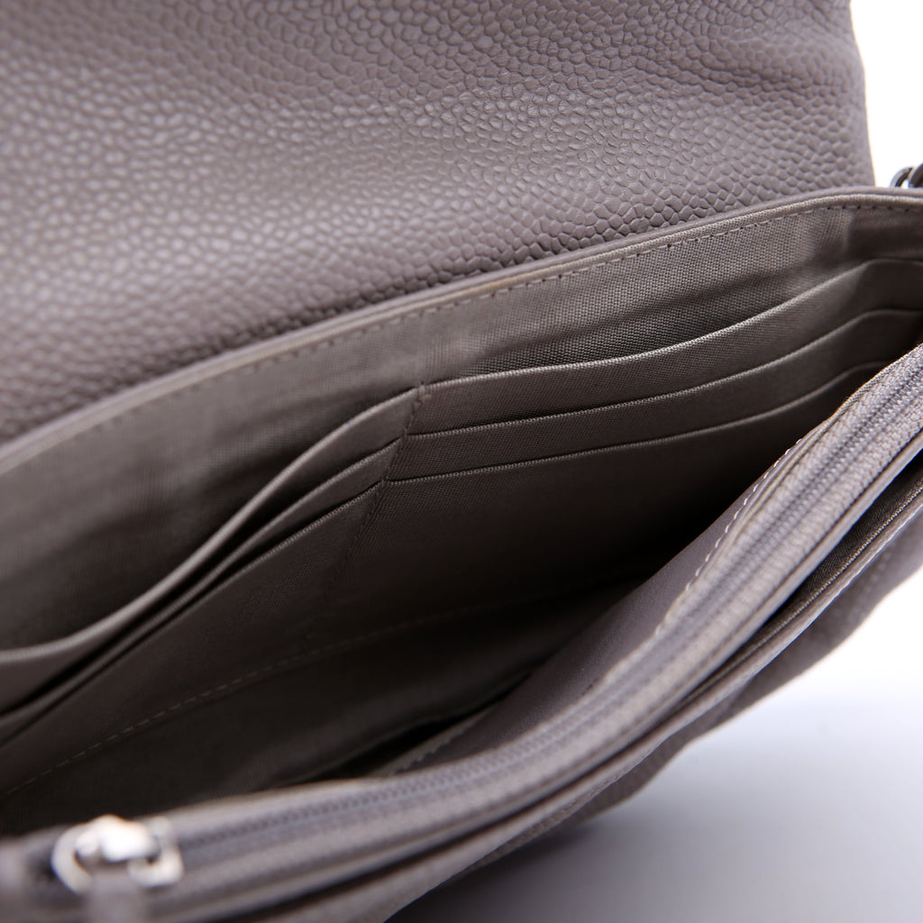 Wallet On Chain Half Moon Caviar Grey