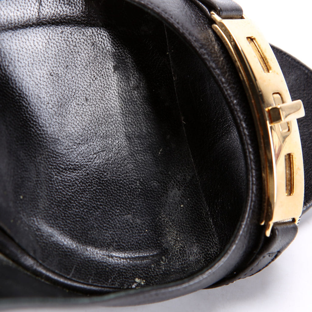 Open Toe Pumps Size 38 Black/Gold
