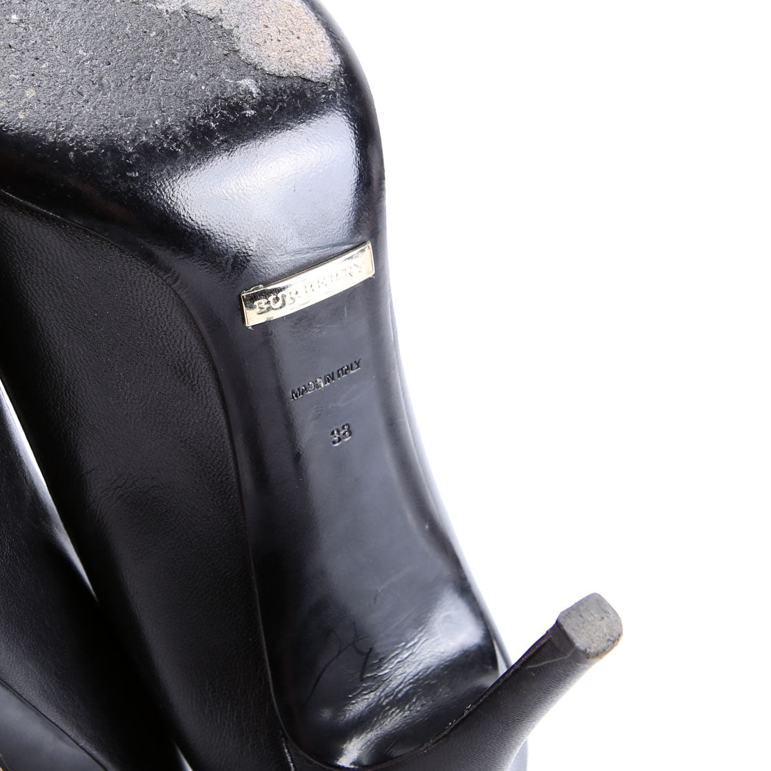 Open Toe Pumps Size 38 Black/Gold