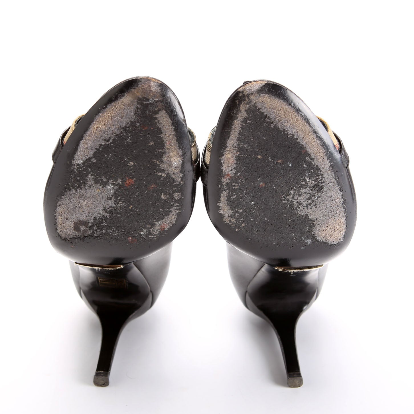Open Toe Pumps Size 38 Black/Gold