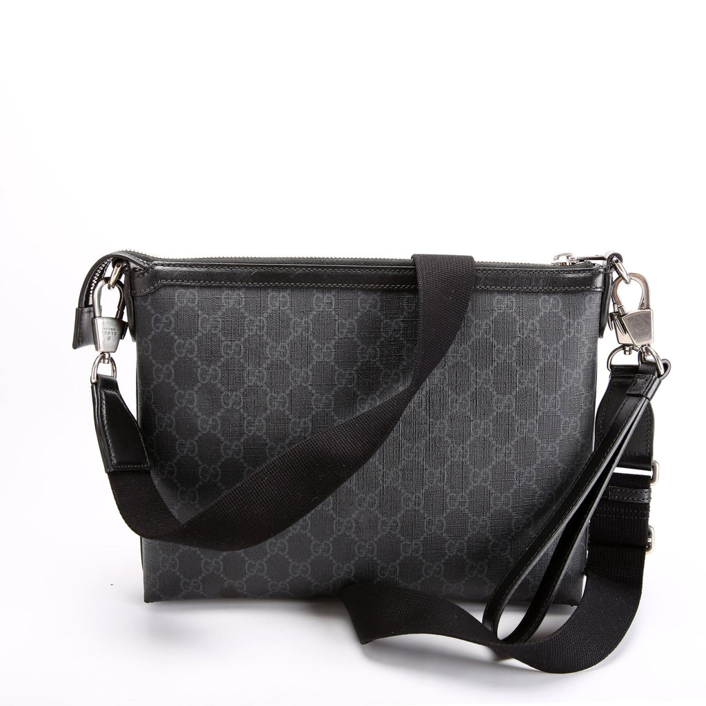 726833 GG Supreme Interlocking G Messenger Bag Black