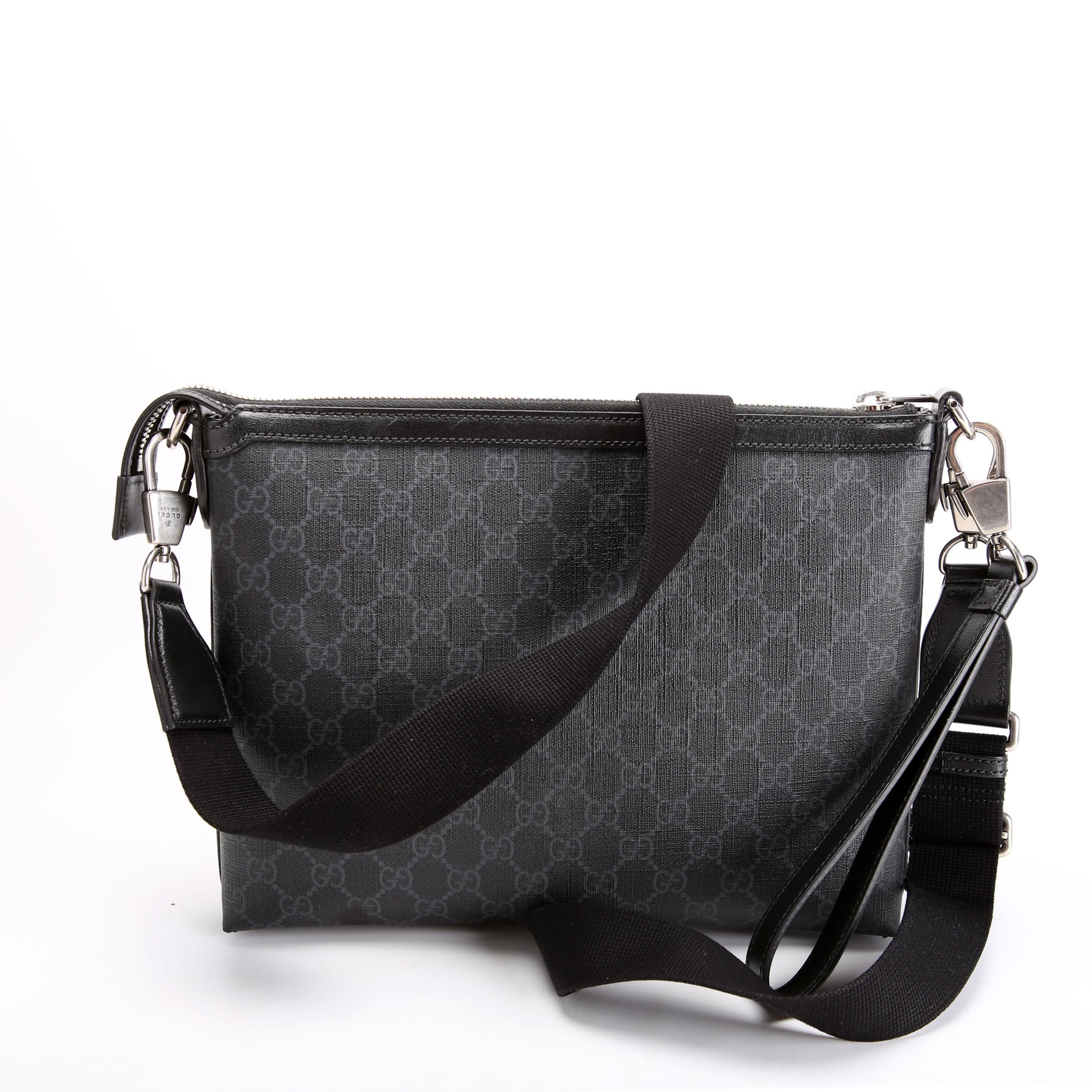 726833 GG Supreme Interlocking G Messenger Bag Black
