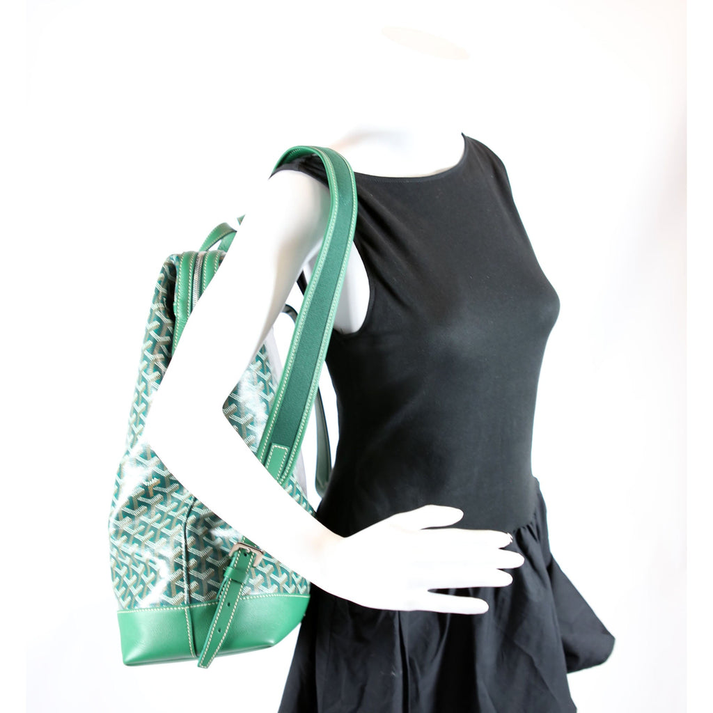 Cisalpin Goyardine Backpack Green